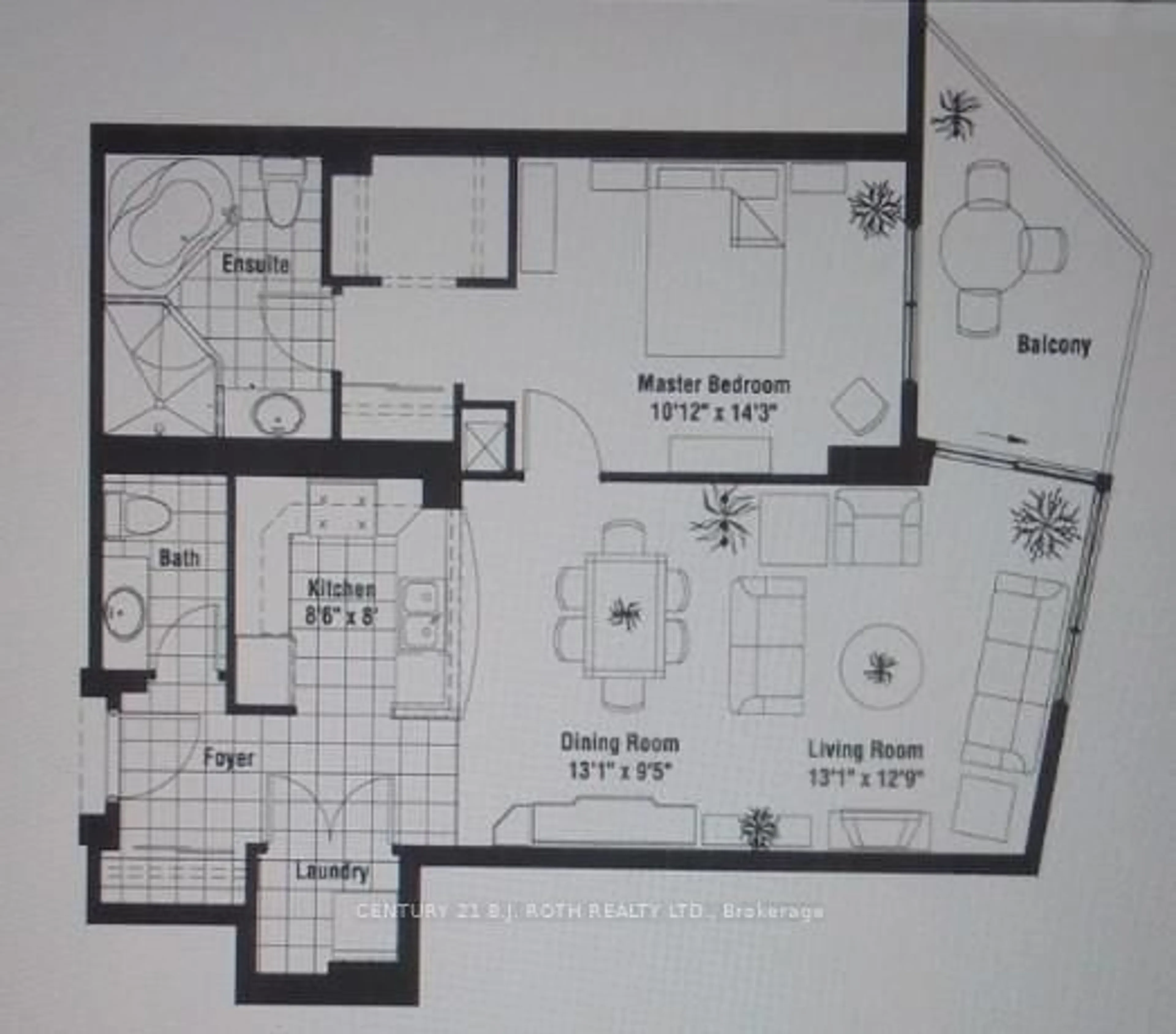 Floor plan for 6 Toronto St #1104, Barrie Ontario L4N 9R2