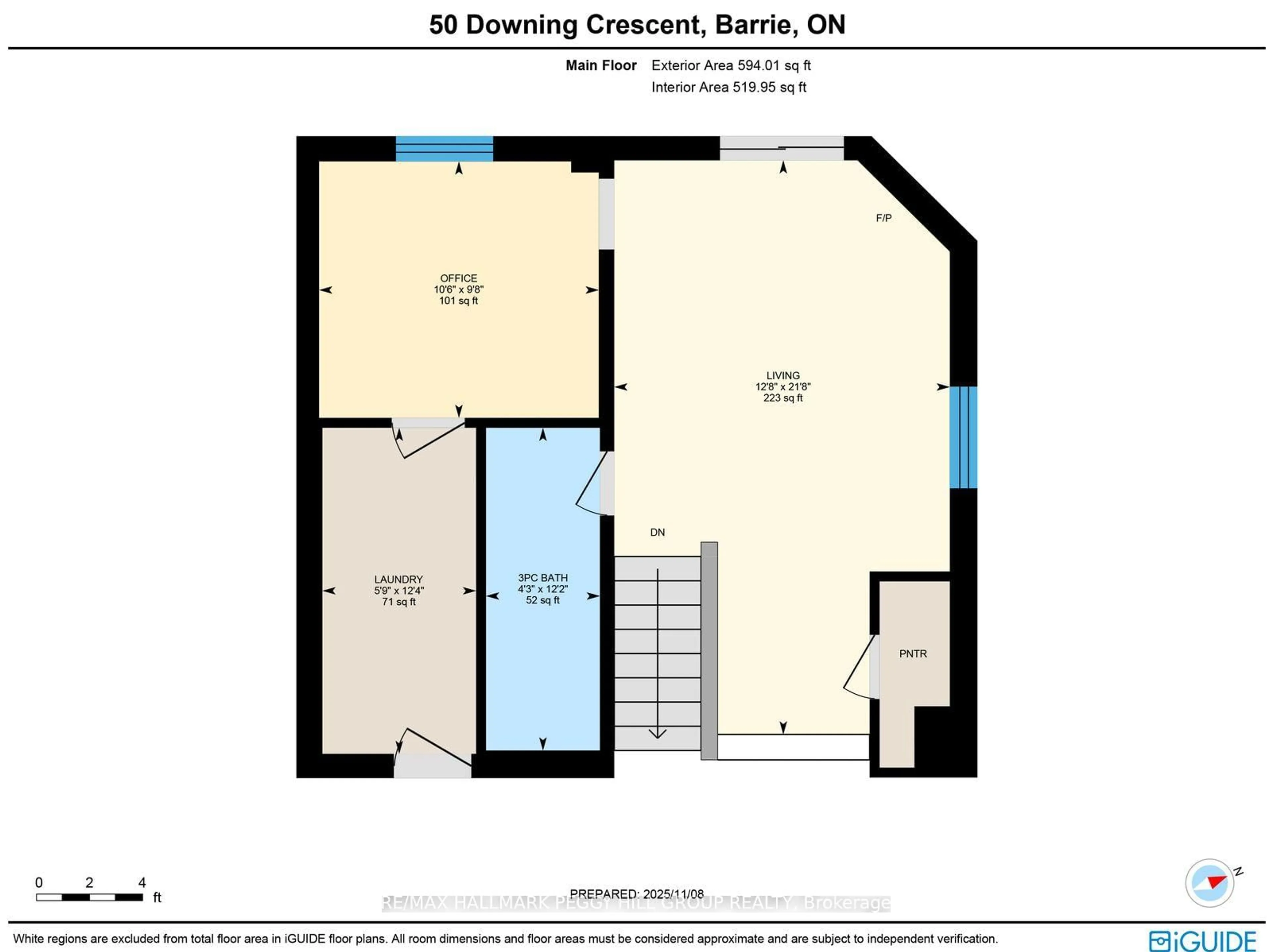 Floor plan for 50 Downing Cres, Barrie Ontario L4N 8V6