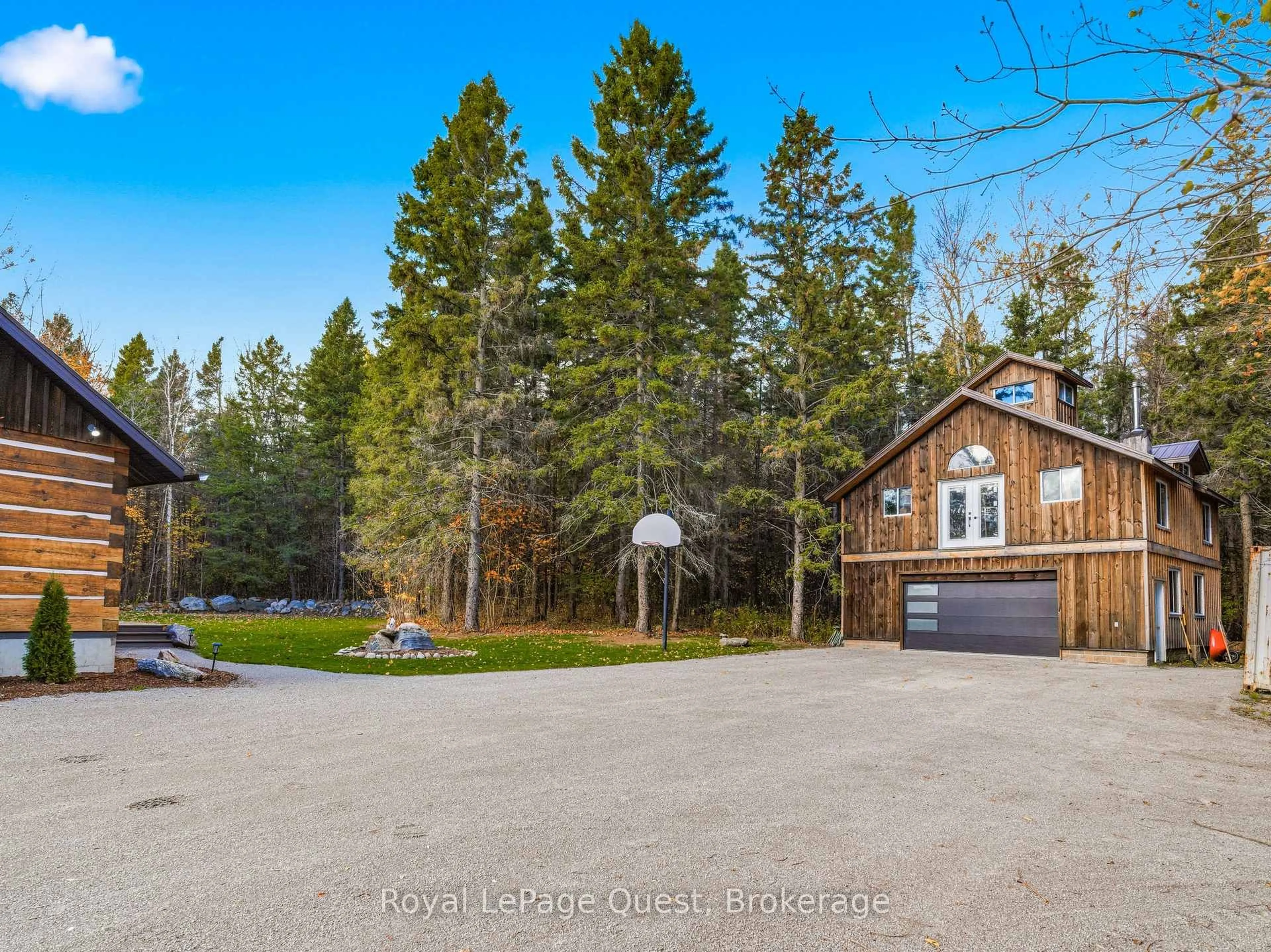 A pic from outside/outdoor area/front of a property/back of a property/a pic from drone, forest/trees view for 160 14 Concession, Tiny Ontario L9M 0N3