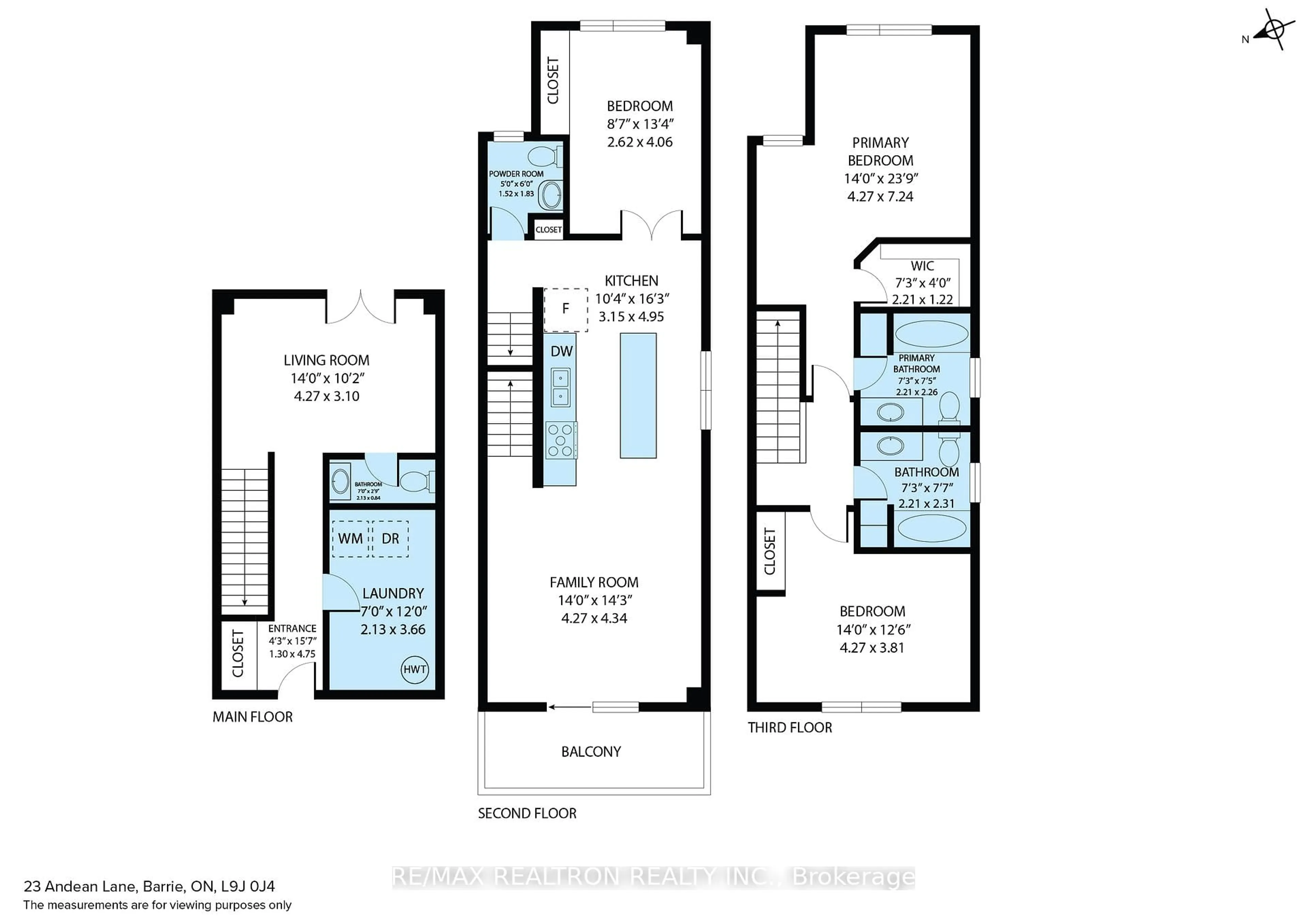 Floor plan for 23 Andean Lane, Barrie Ontario L9J 0J4