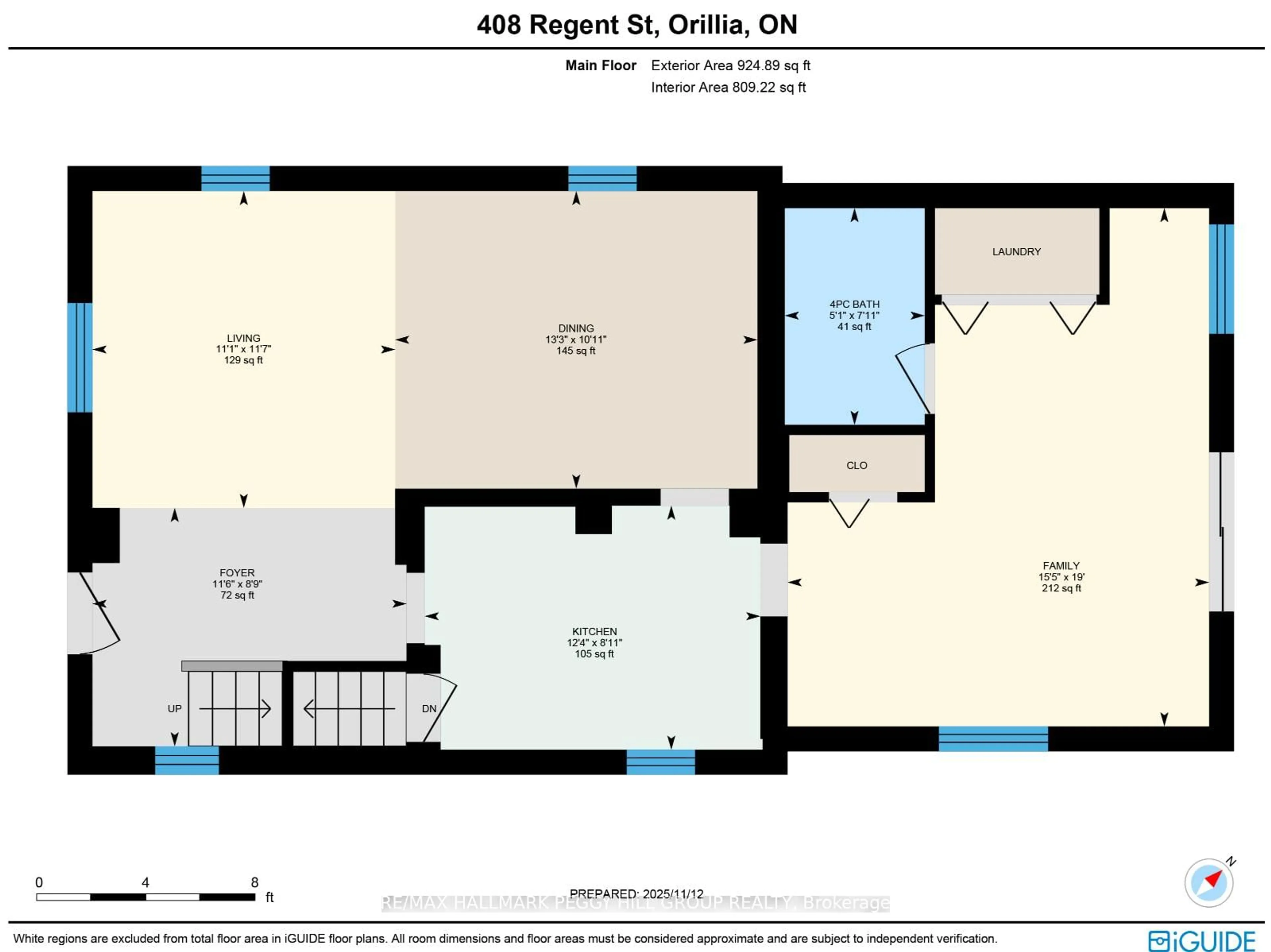 Floor plan for 408 Regent St, Orillia Ontario L3V 4C9