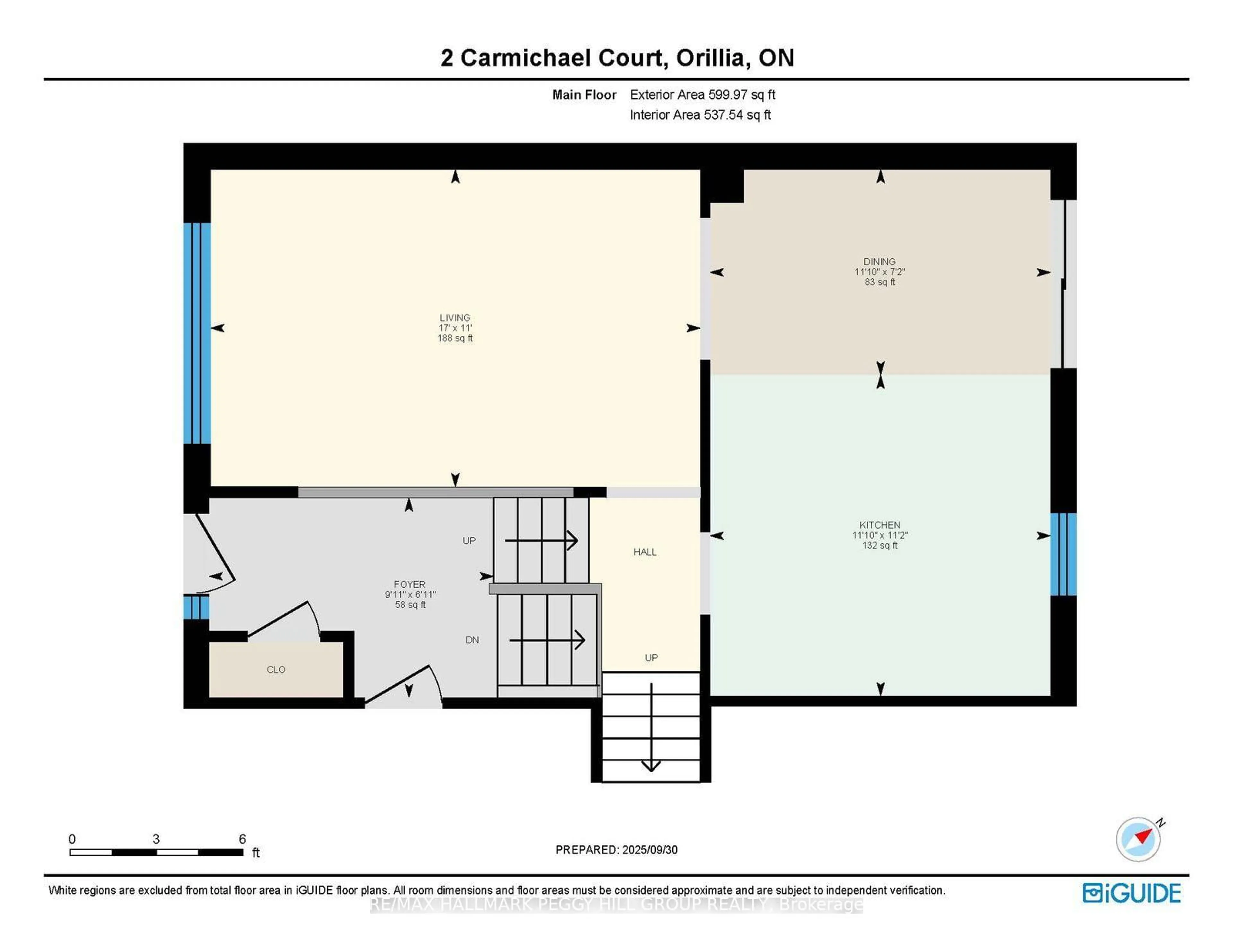 Floor plan for 2 Carmichael Crt, Orillia Ontario L3V 7R6