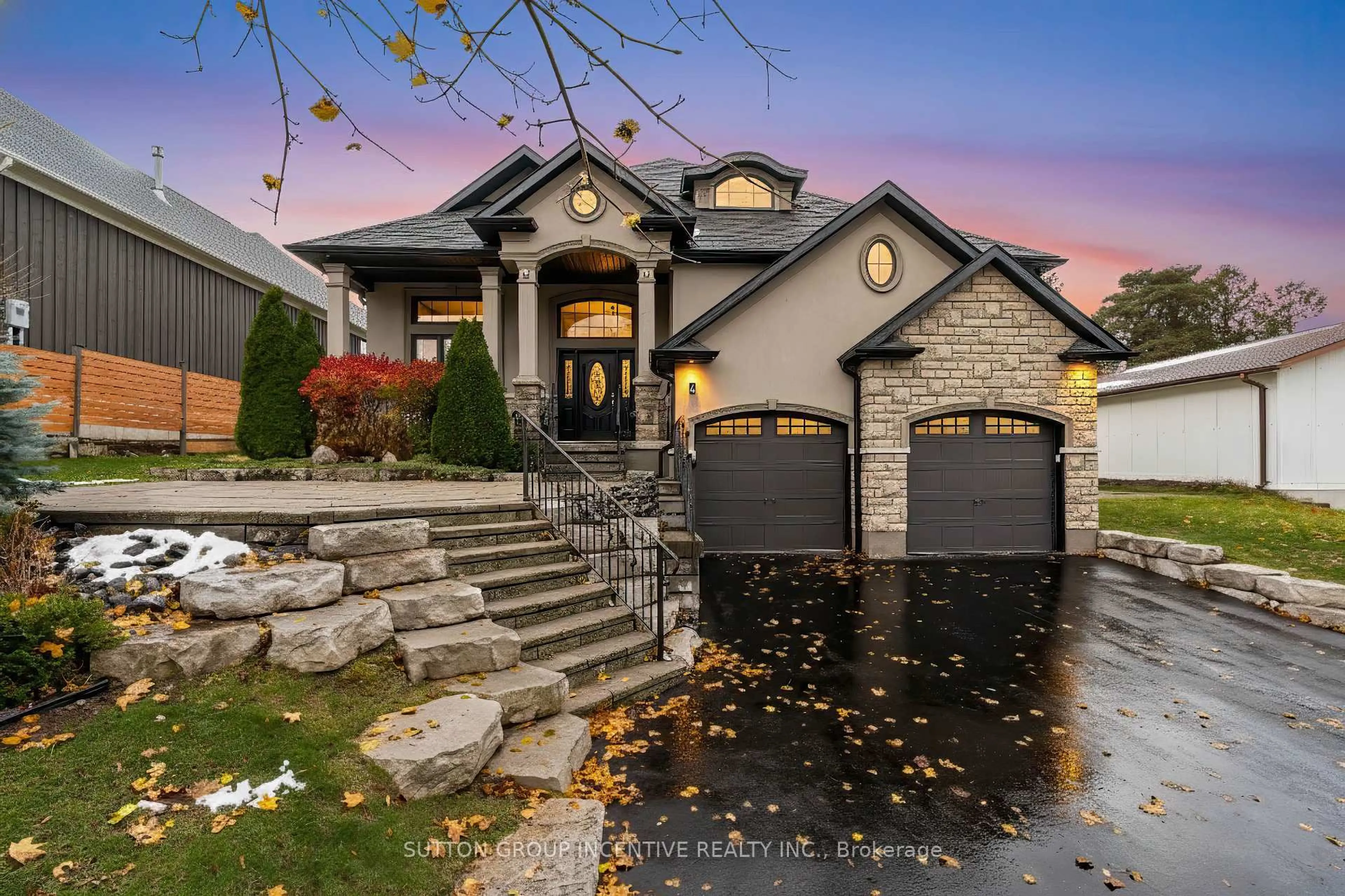 Home with brick exterior material, street for 4 Snowshoe Tr, Barrie Ontario L4N 7Z1