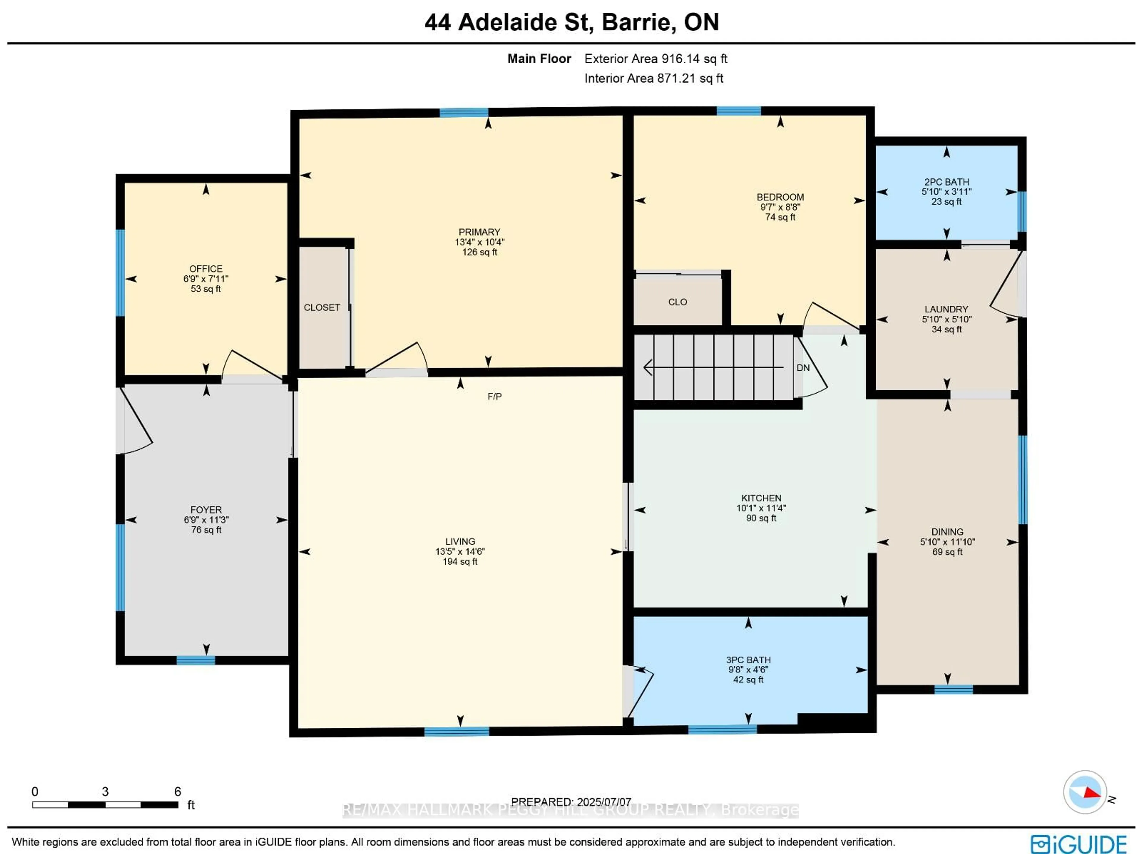 Floor plan for 44 Adelaide St, Barrie Ontario L4N 3T5
