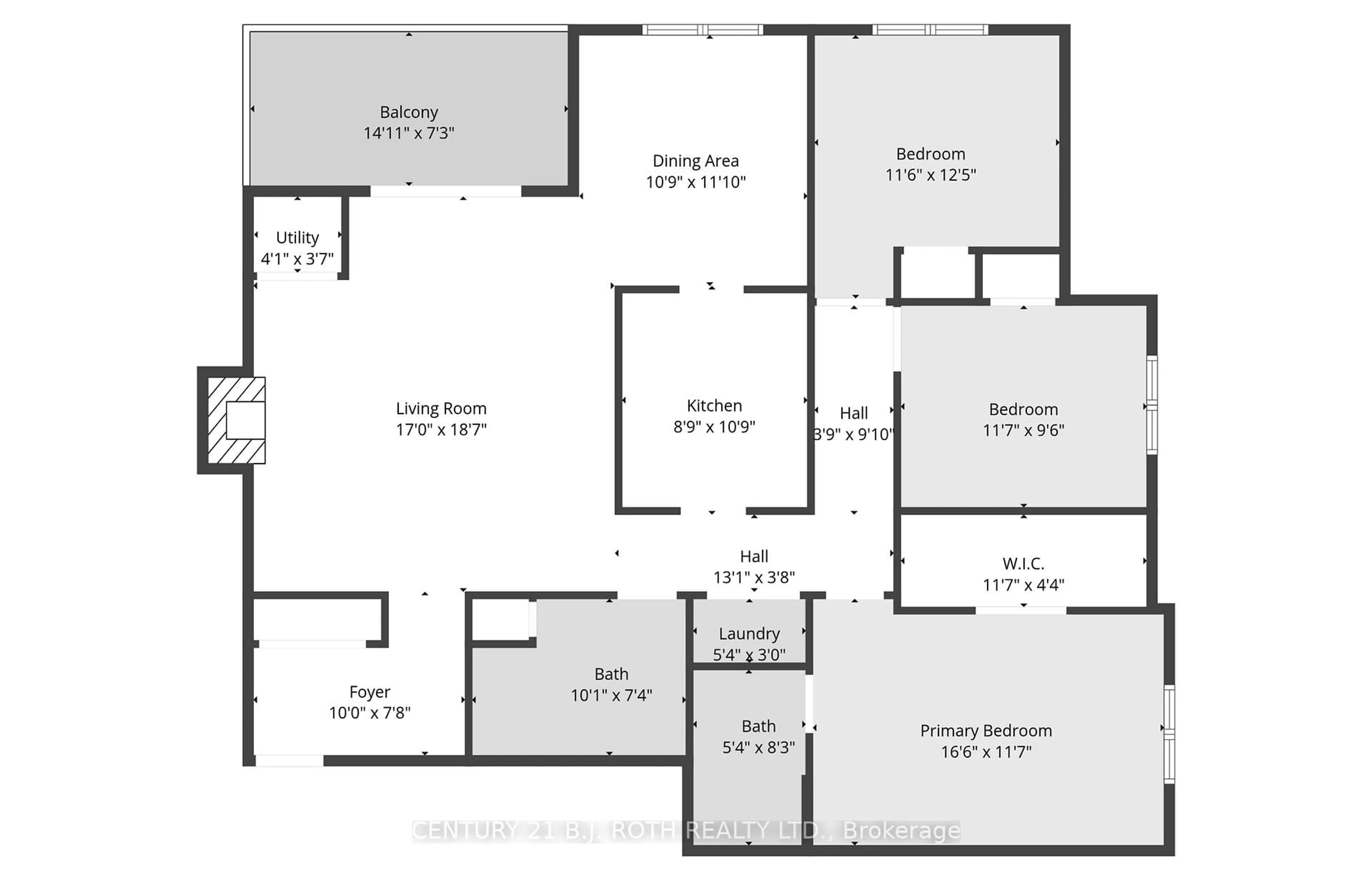 Floor plan for 44 FERNDALE Dr #412, Barrie Ontario L4N 2V1