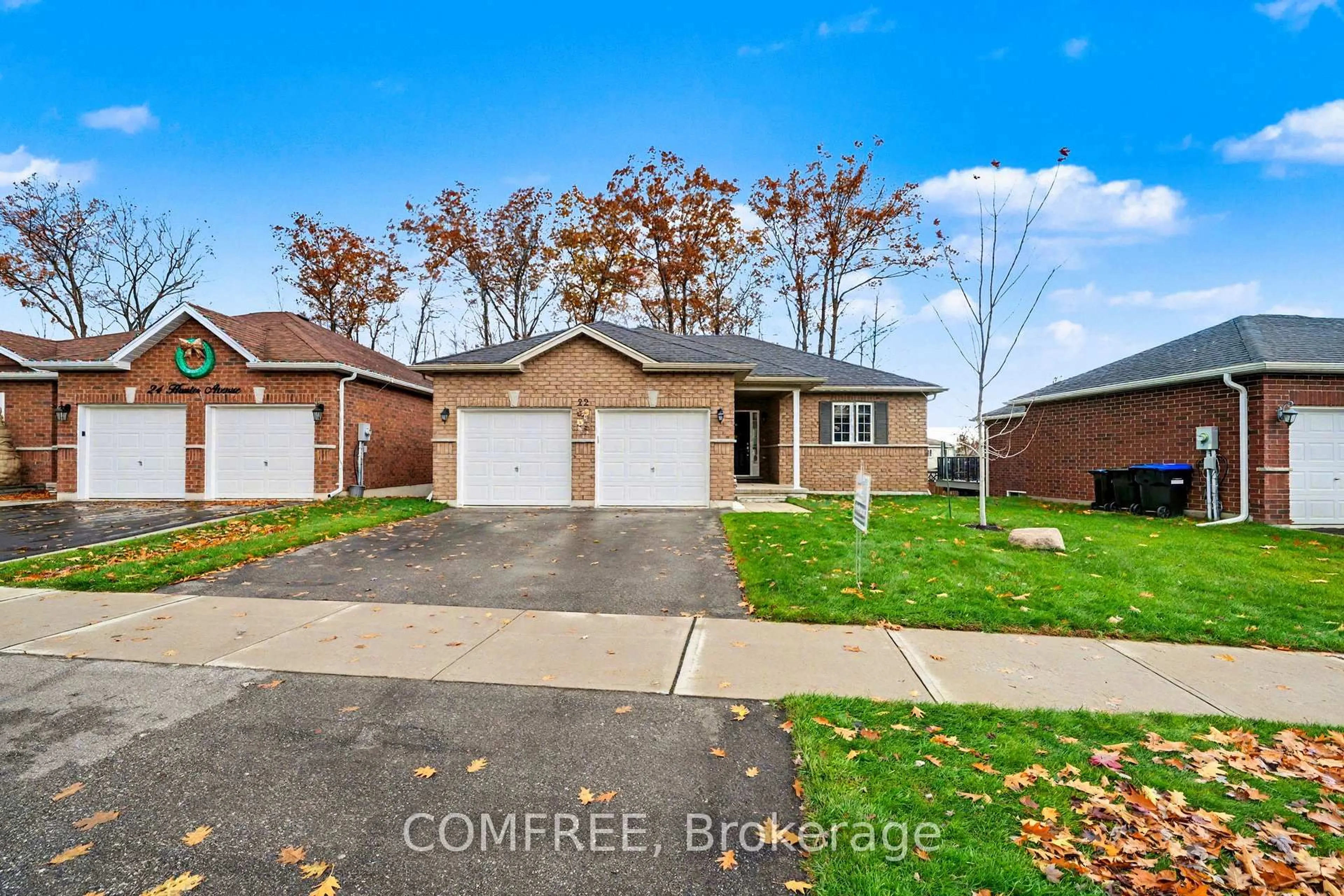 Home with brick exterior material, street for 22 Hunter Ave, Tay Ontario L0K 2A0