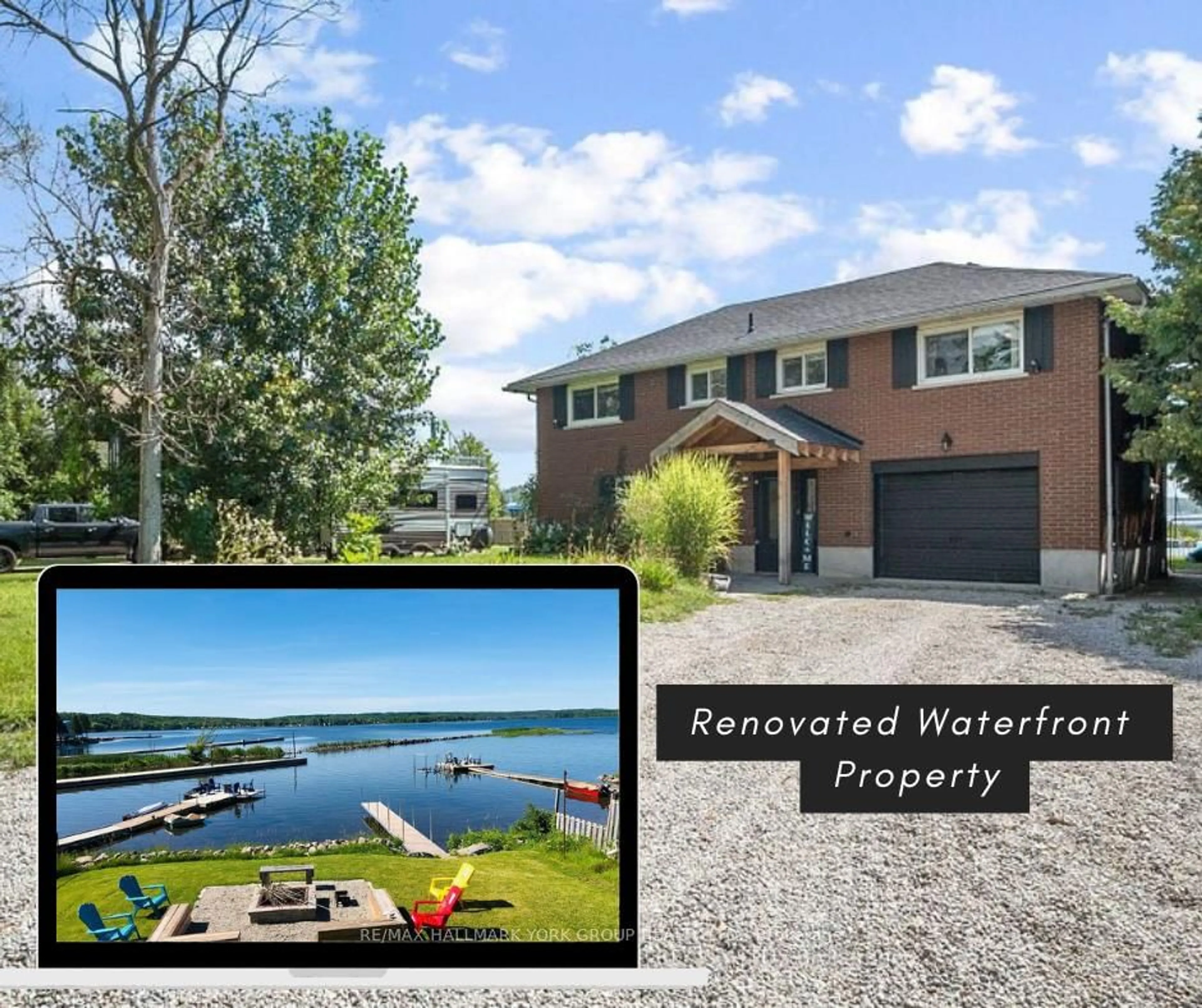 A pic from outside/outdoor area/front of a property/back of a property/a pic from drone, water/lake/river/ocean view for 42 Lighthouse Cres, Tay Ontario L0K 2A0