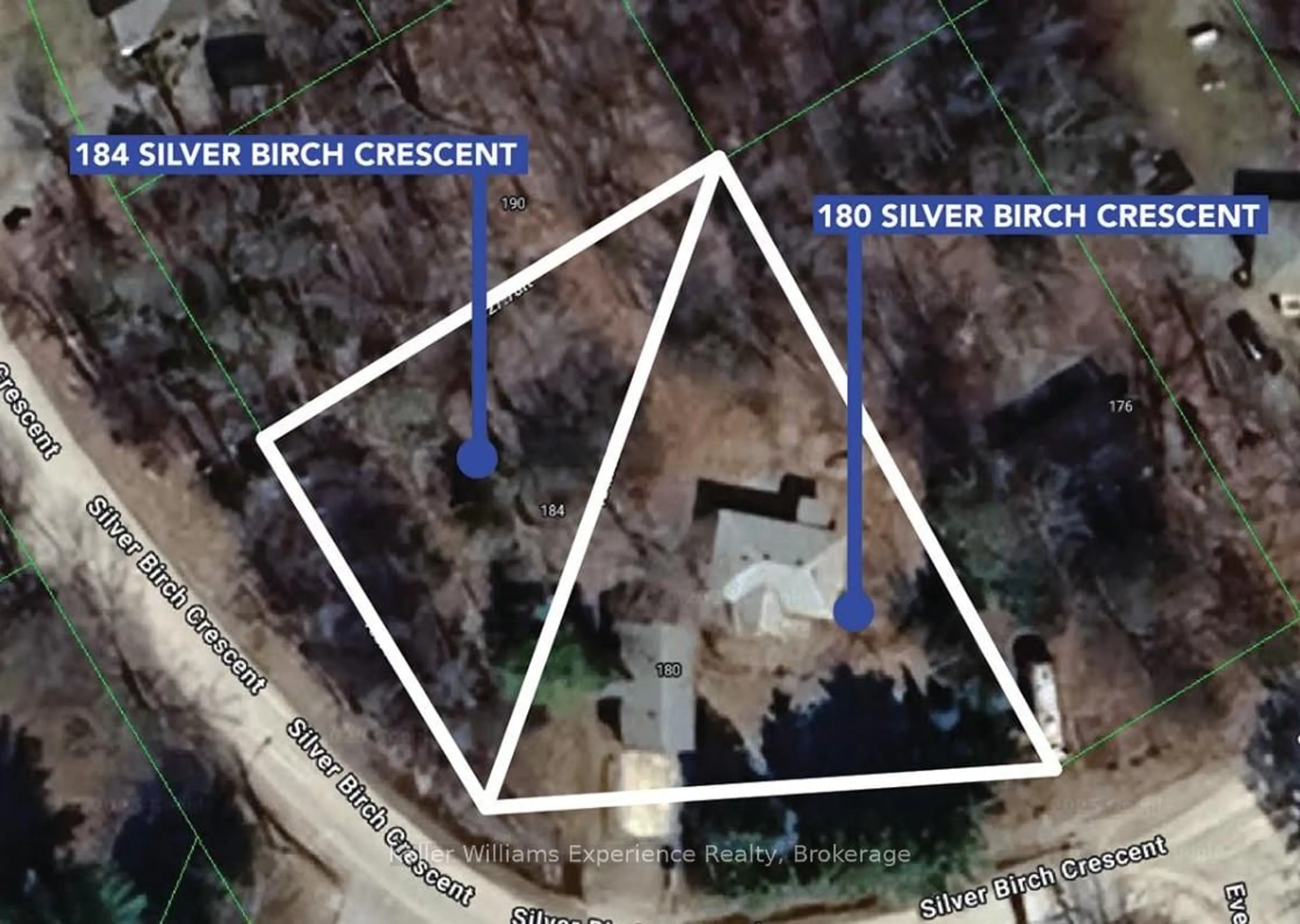 A pic from outside/outdoor area/front of a property/back of a property/a pic from drone, street for 180&184 Silver Birch Cres, Tay Ontario L0K 1R0