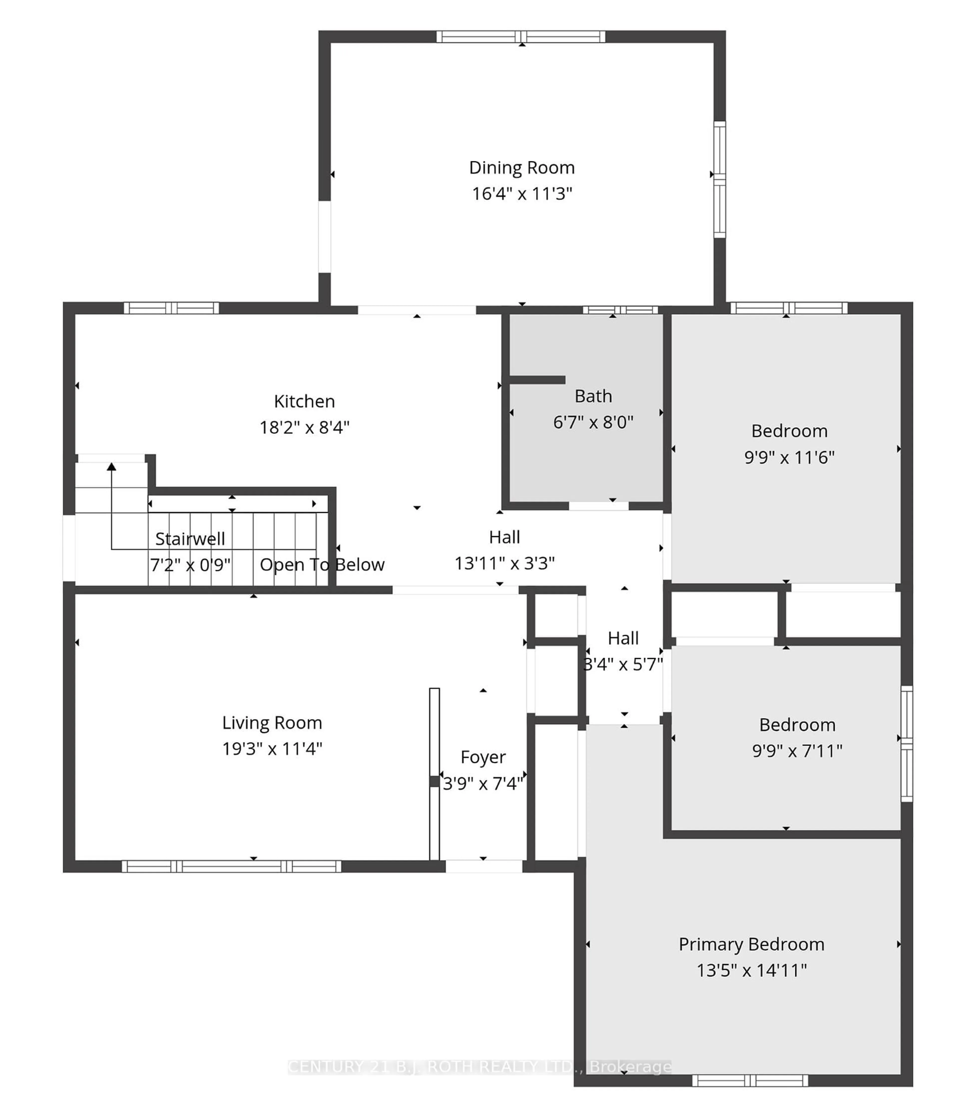 Floor plan for 215 ROSE St, Barrie Ontario L4M 2T8