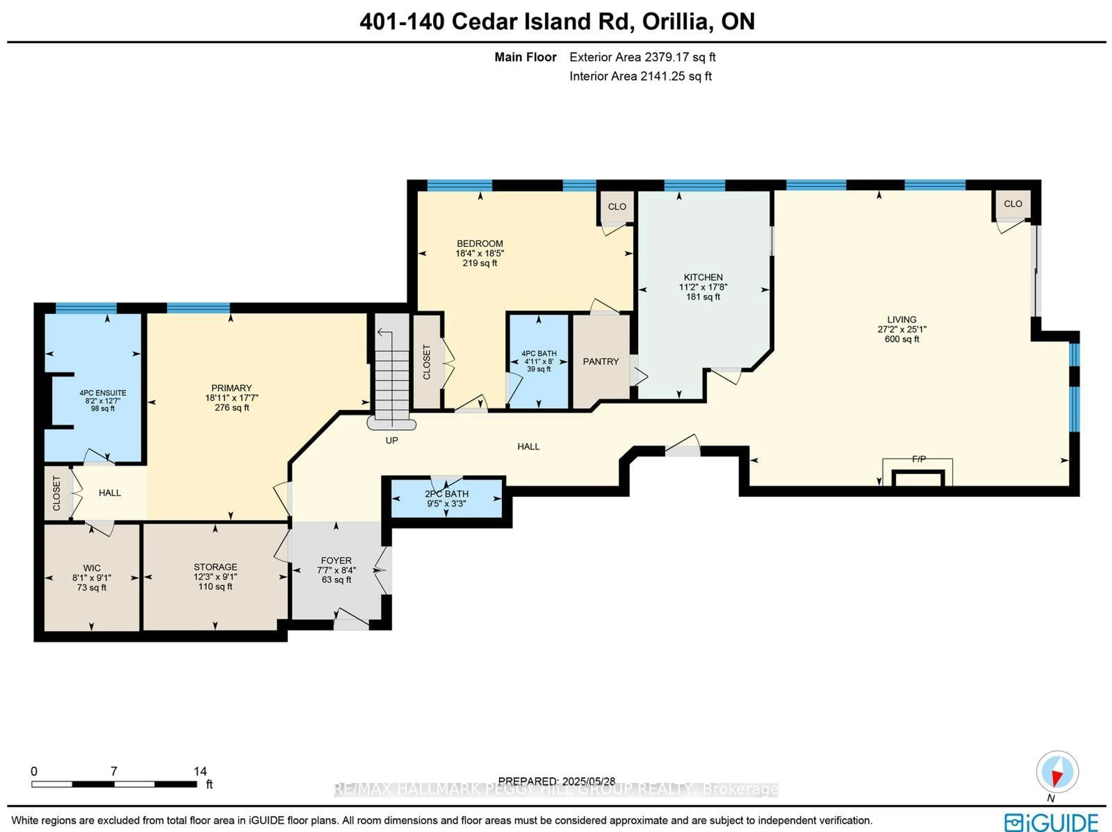 Floor plan for 140 Cedar Island Rd #401, Orillia Ontario L3V 1T1