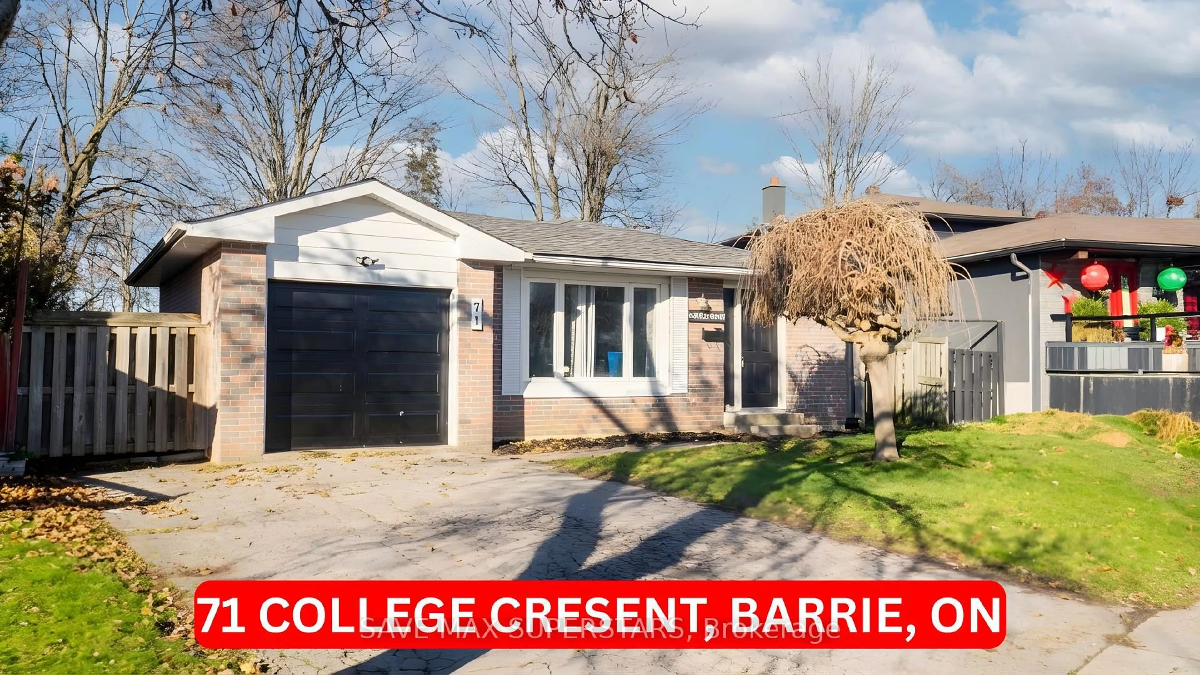 Home with brick exterior material, street for 71 College Cres, Barrie Ontario L4M 2W5
