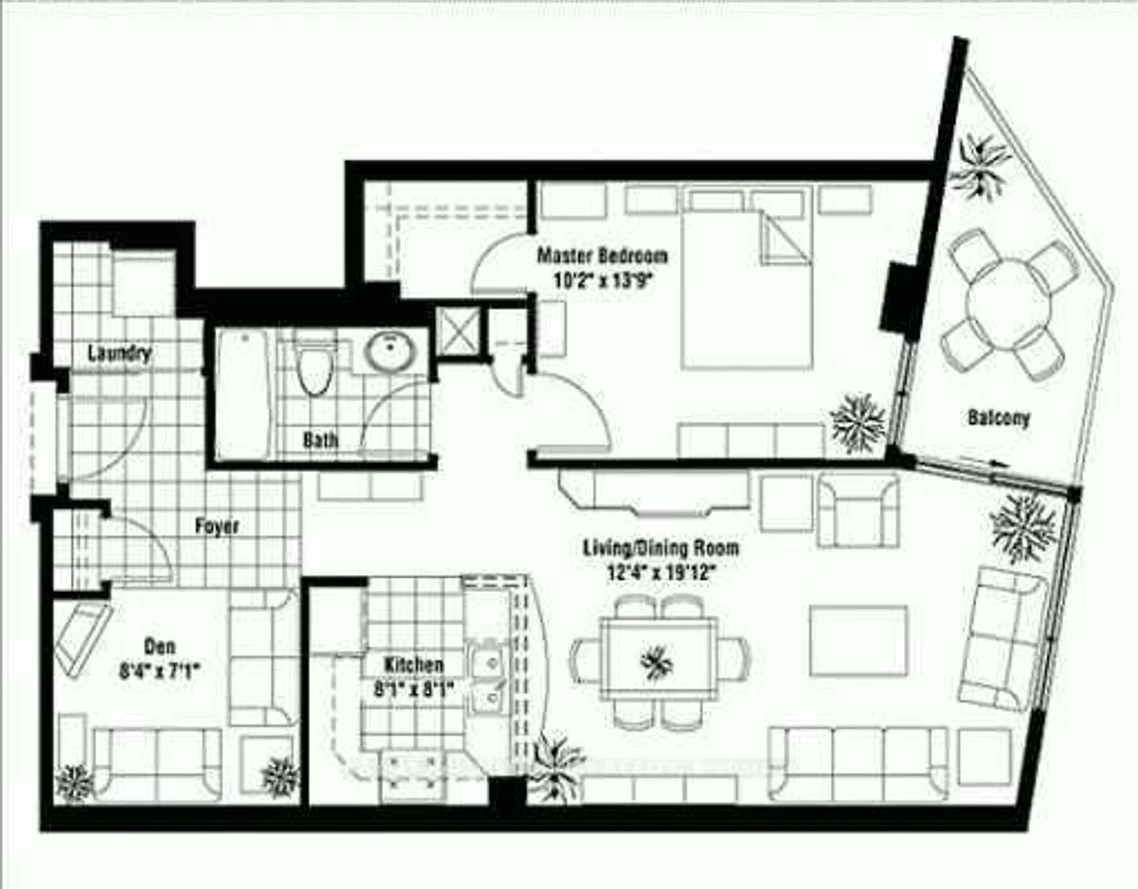 Floor plan for 6 TORONTO St #1205, Barrie Ontario L4N 9R2