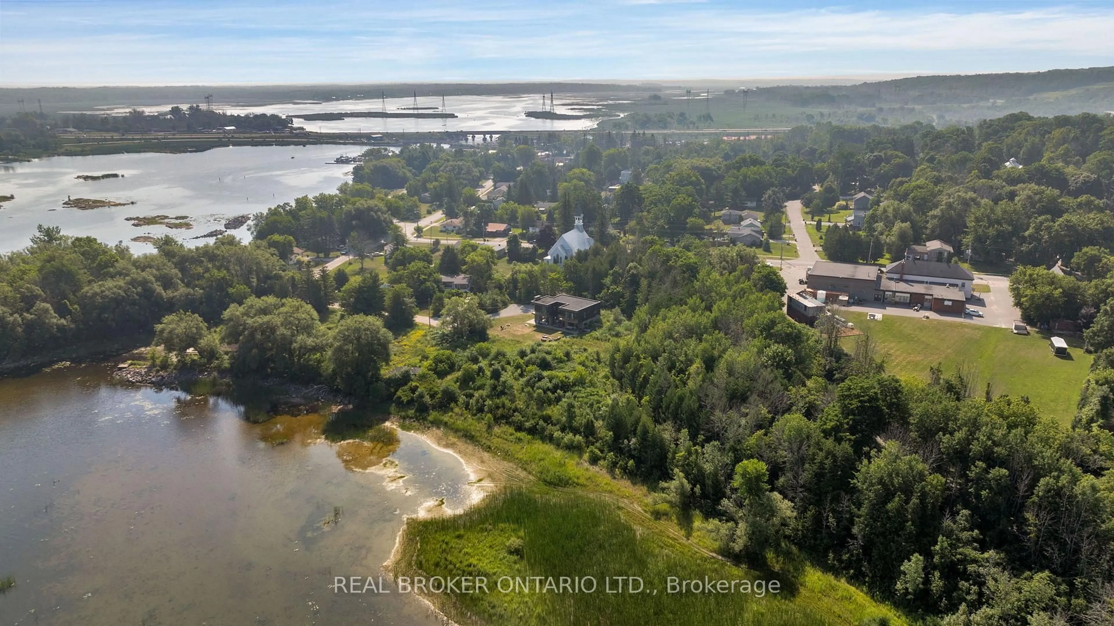 A pic from outside/outdoor area/front of a property/back of a property/a pic from drone, water/lake/river/ocean view for 31 Hemlock Ave, Tay Ontario L0K 2C0