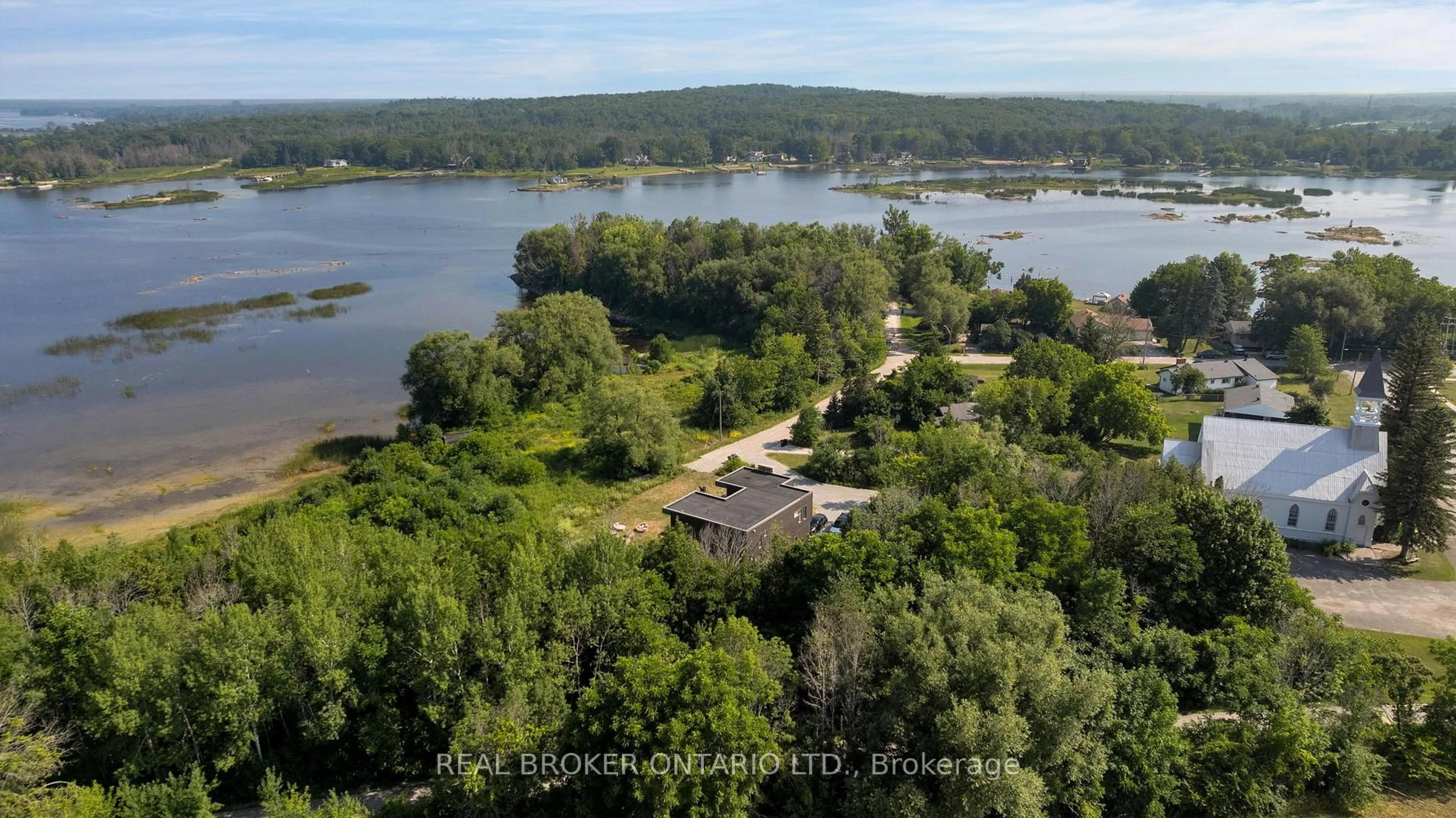 A pic from outside/outdoor area/front of a property/back of a property/a pic from drone, water/lake/river/ocean view for 31 Hemlock Ave, Tay Ontario L0K 2C0