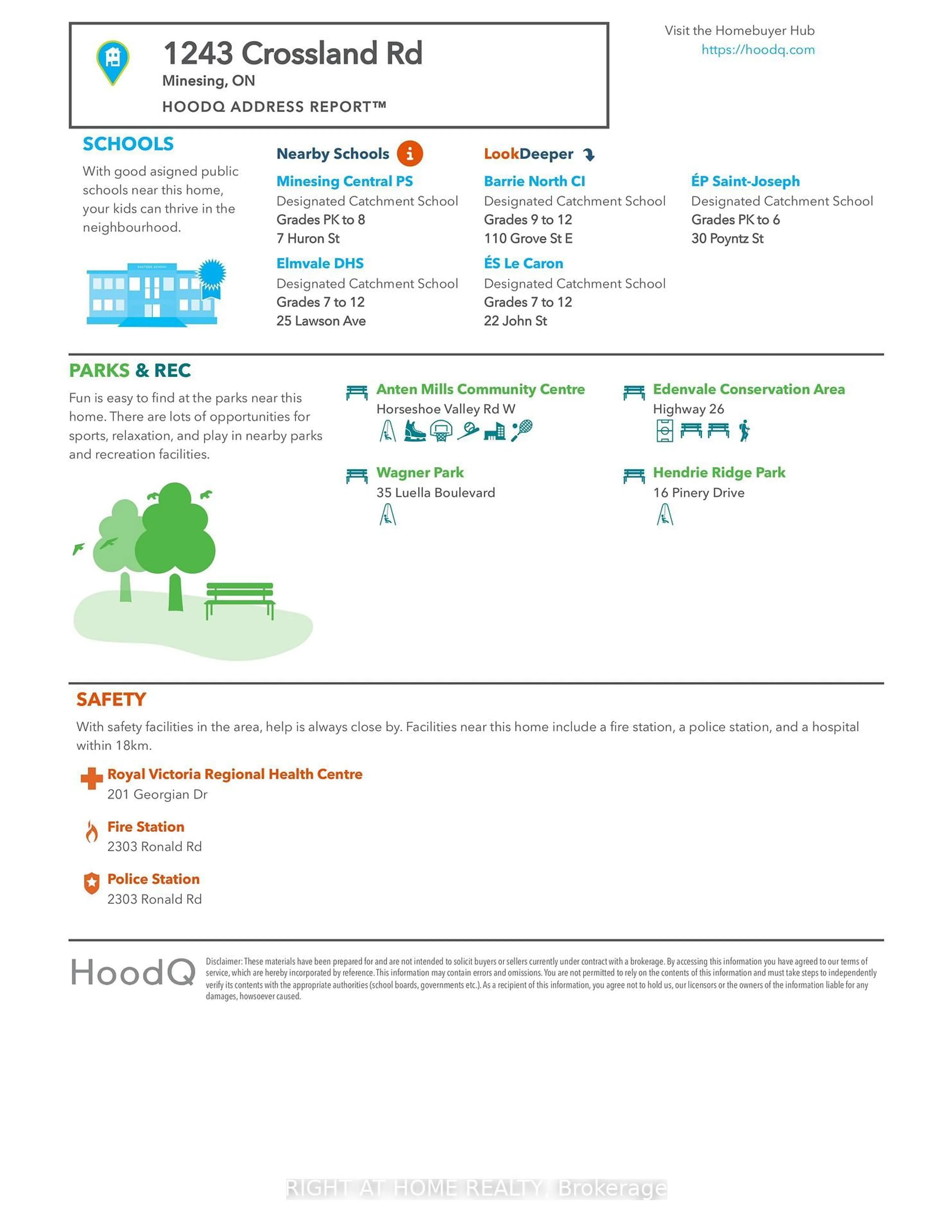 Floor plan for 1243 Crossland Rd, Springwater Ontario L9X 1B3