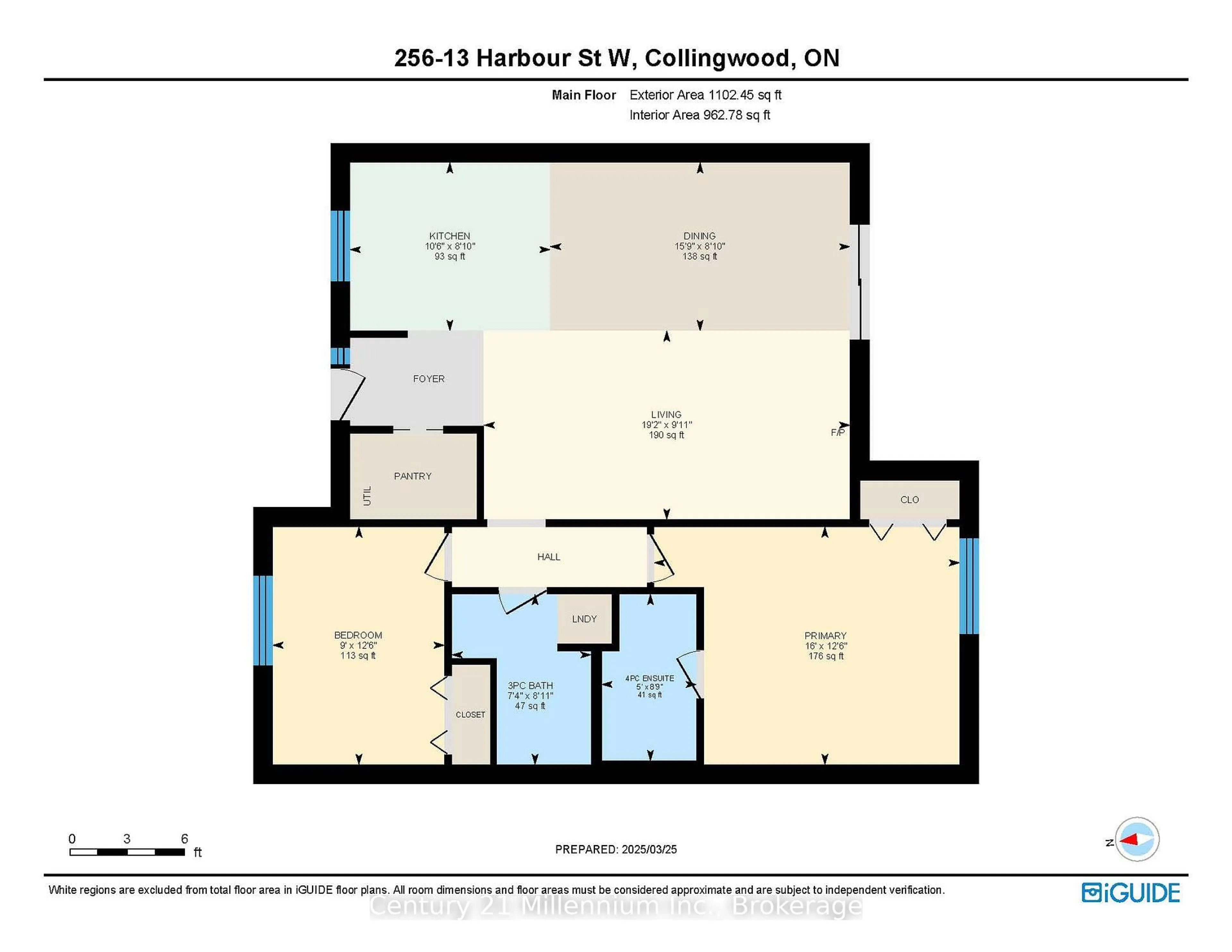 Floor plan for 13 Harbour St #256, Collingwood Ontario L9Y 5B4