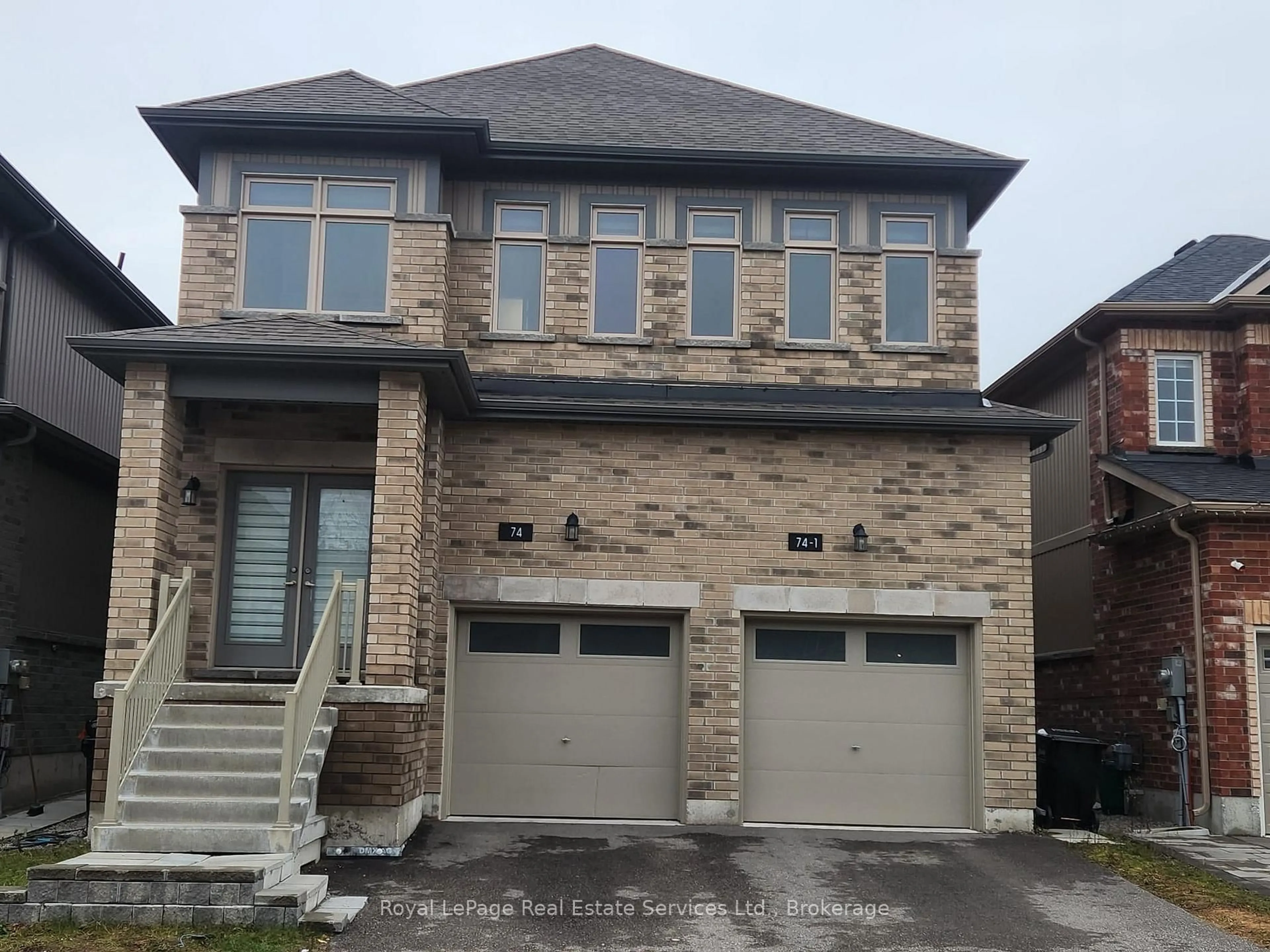 Home with brick exterior material, street for 74 Alaskan Hts, Barrie Ontario L9J 0H9