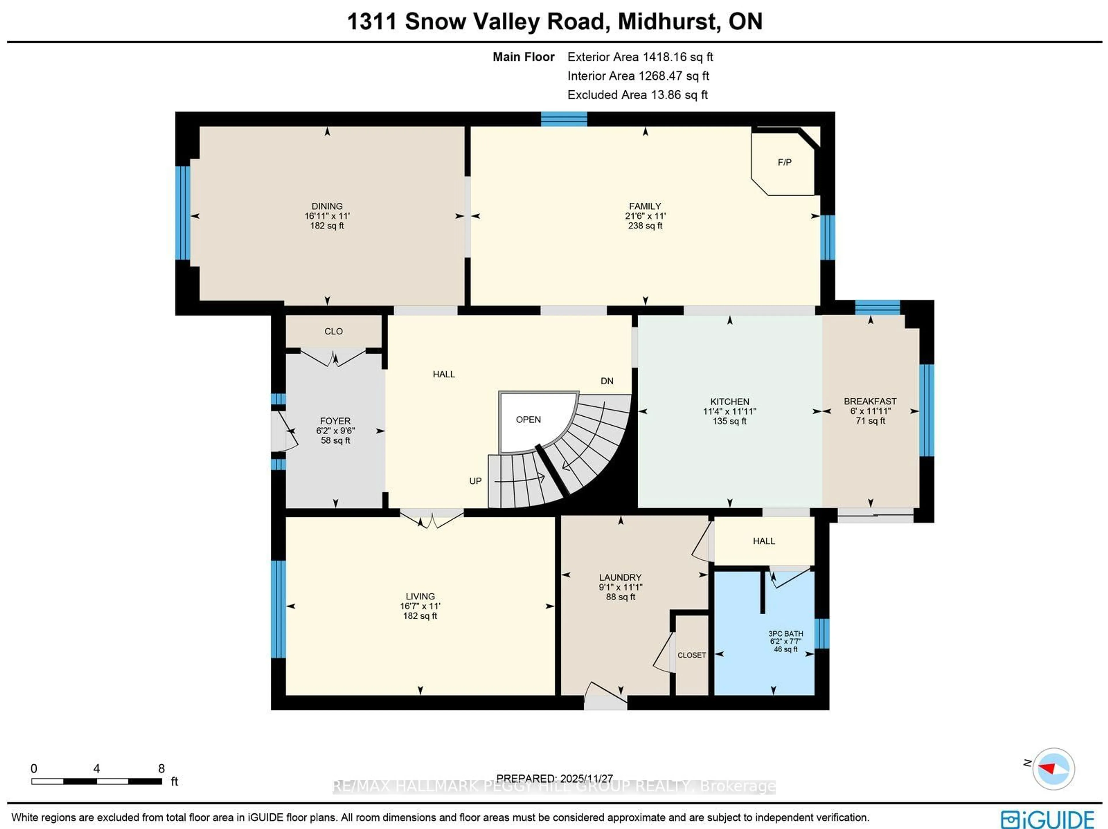 Floor plan for 1311 Snow Valley Rd, Springwater Ontario L9X 1K2