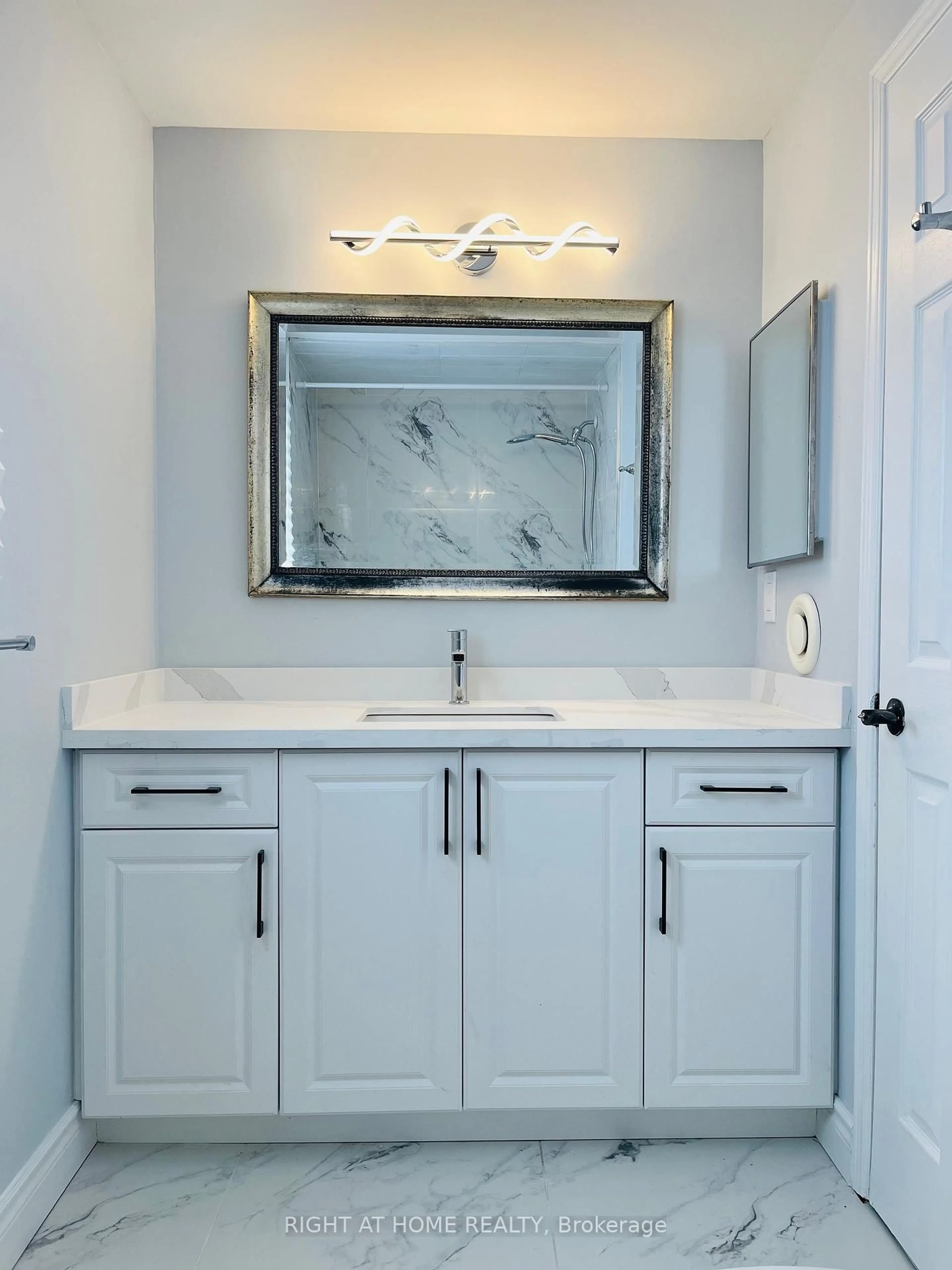 Contemporary bathroom, ceramic/tile floor for 221 Hickling Tr, Barrie Ontario L4M 5W6