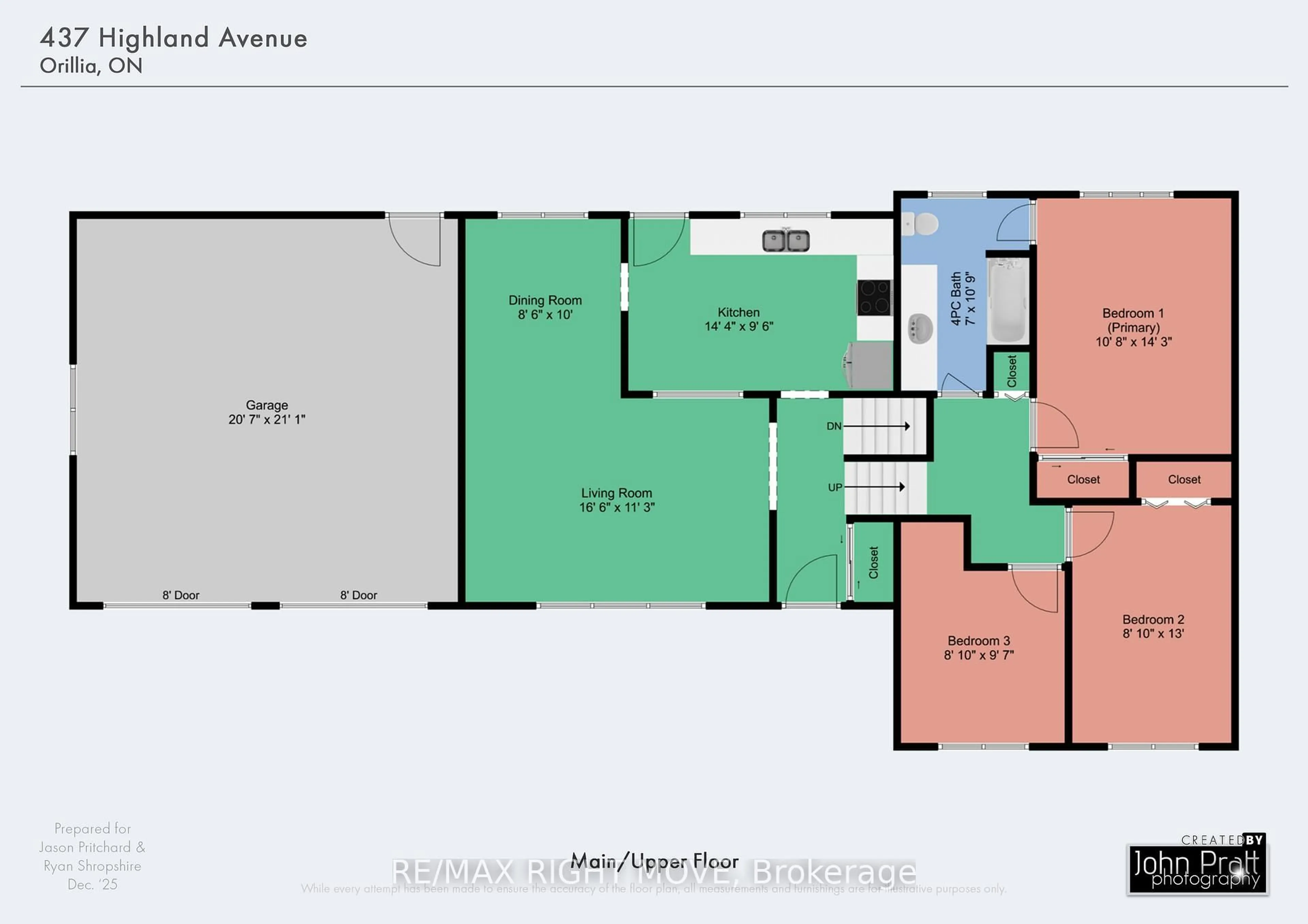 Floor plan for 437 Highland Ave, Orillia Ontario L3V 4E8