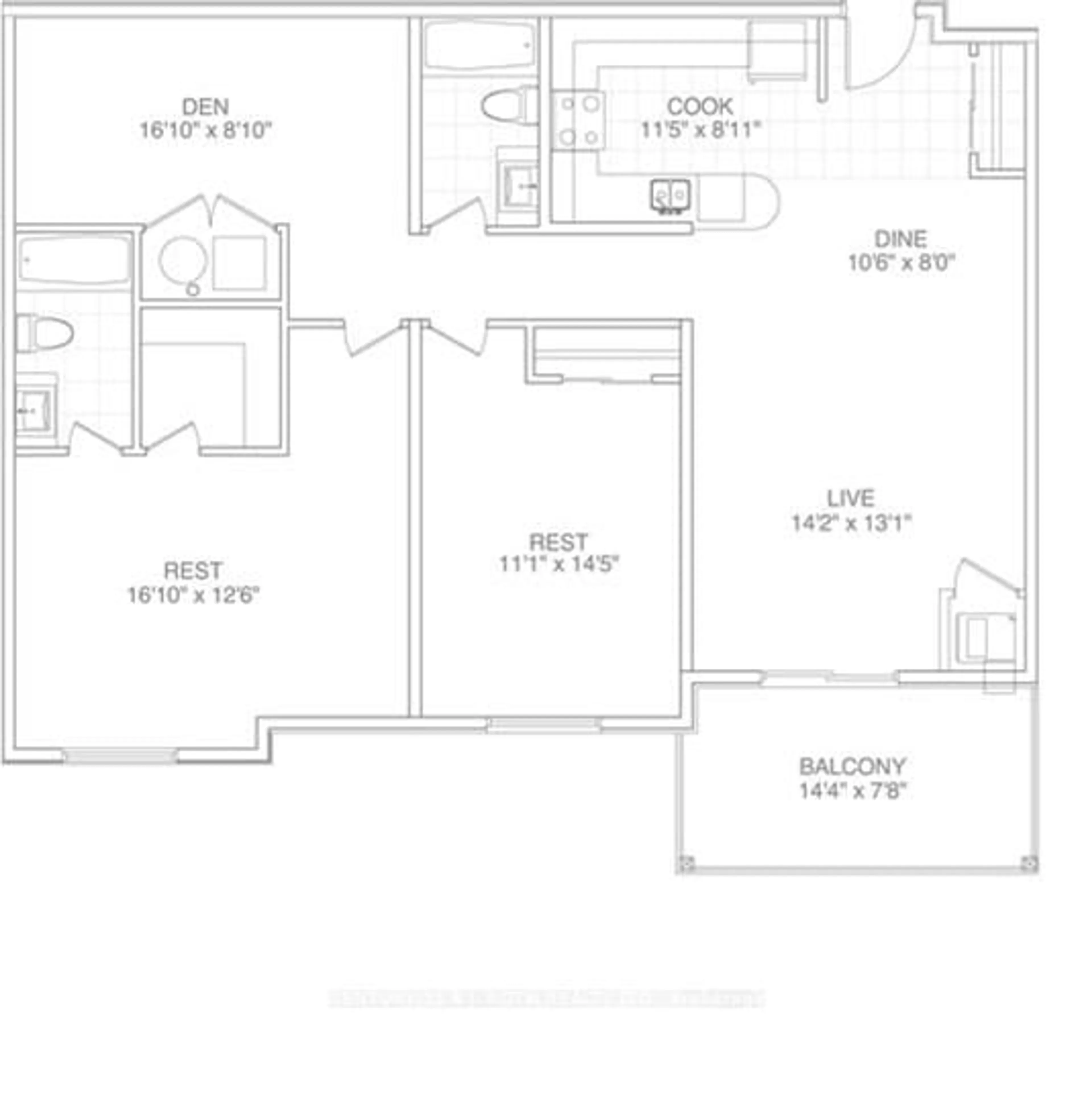 Floor plan for 306 ESSA Rd #112, Barrie Ontario L9J 0H5