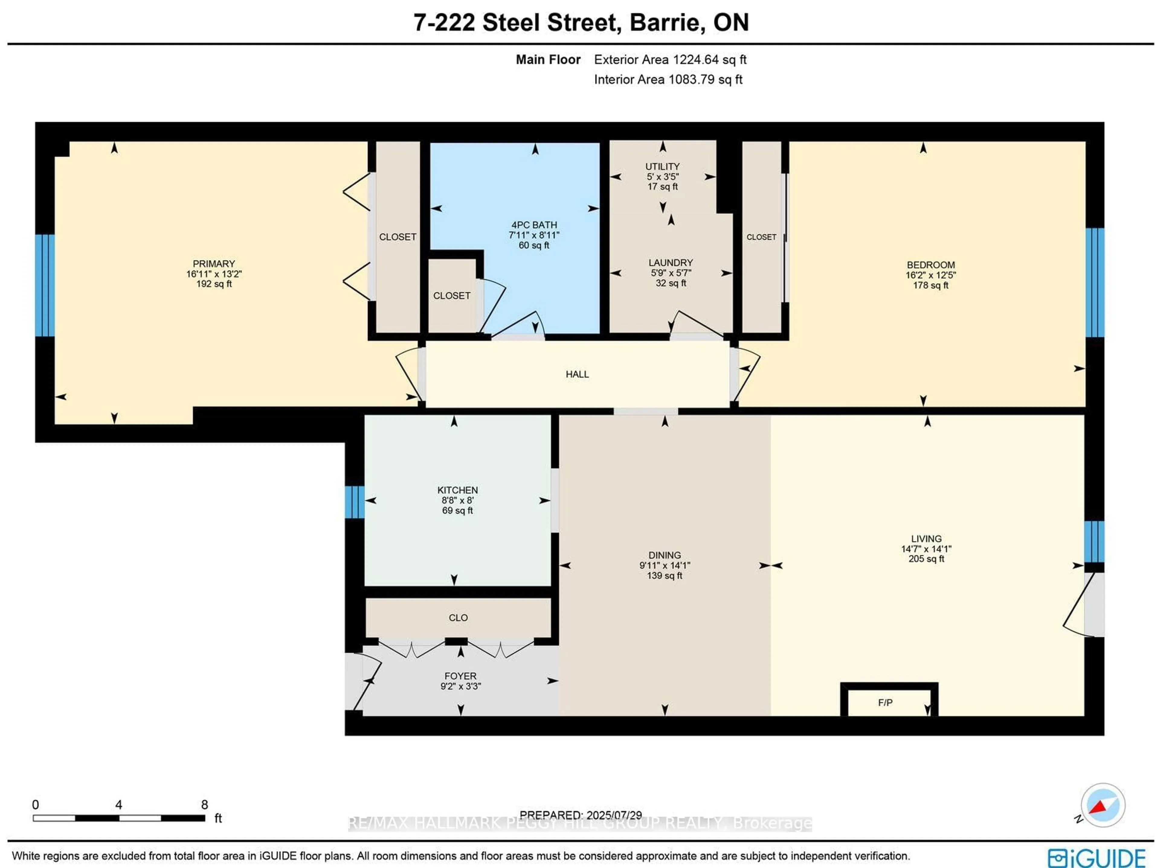 Floor plan for 222 Steel St #7, Barrie Ontario L4M 2G9