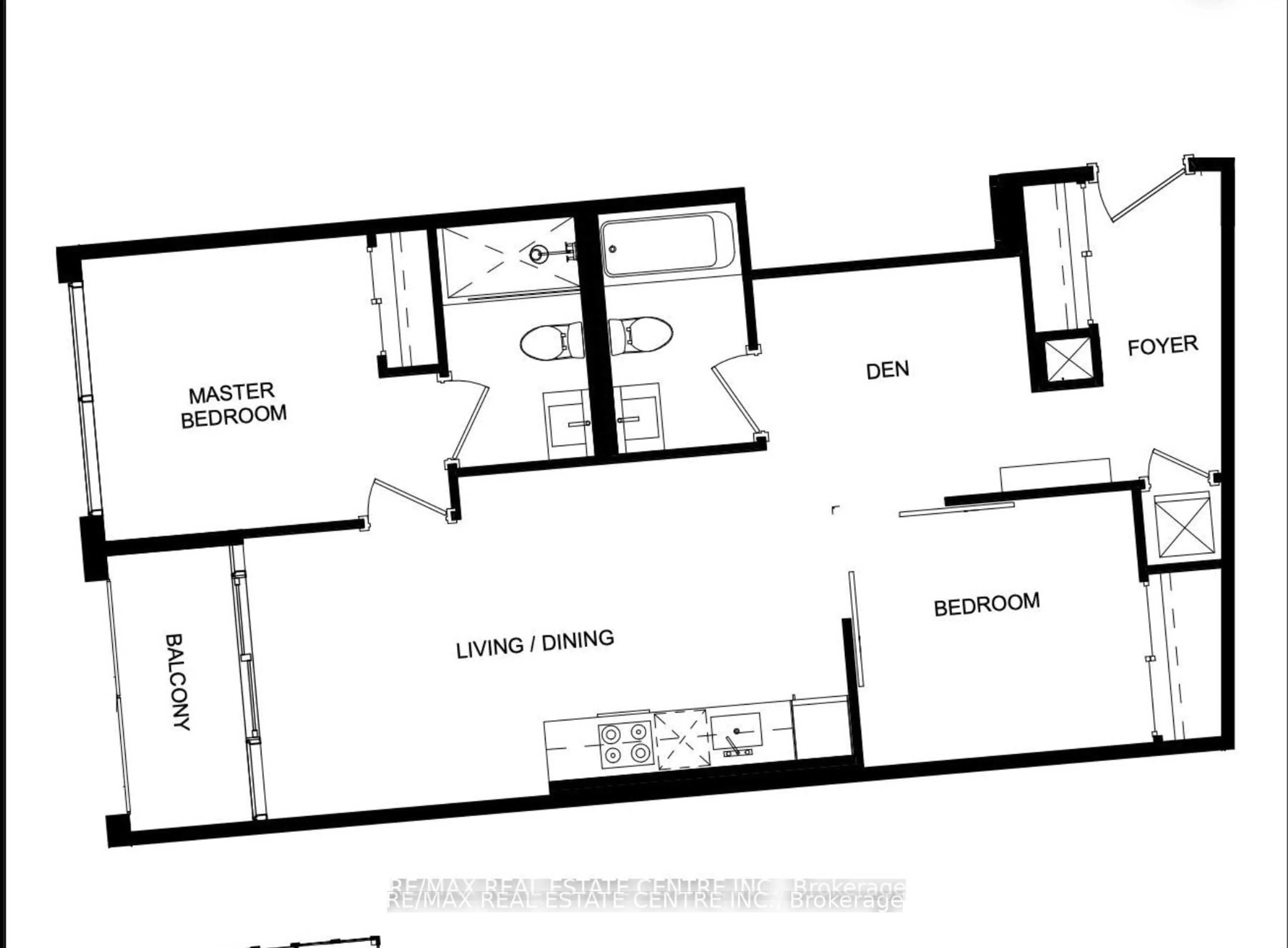 Floor plan for 39 Mary St St #2001, Barrie Ontario L4N 1S9