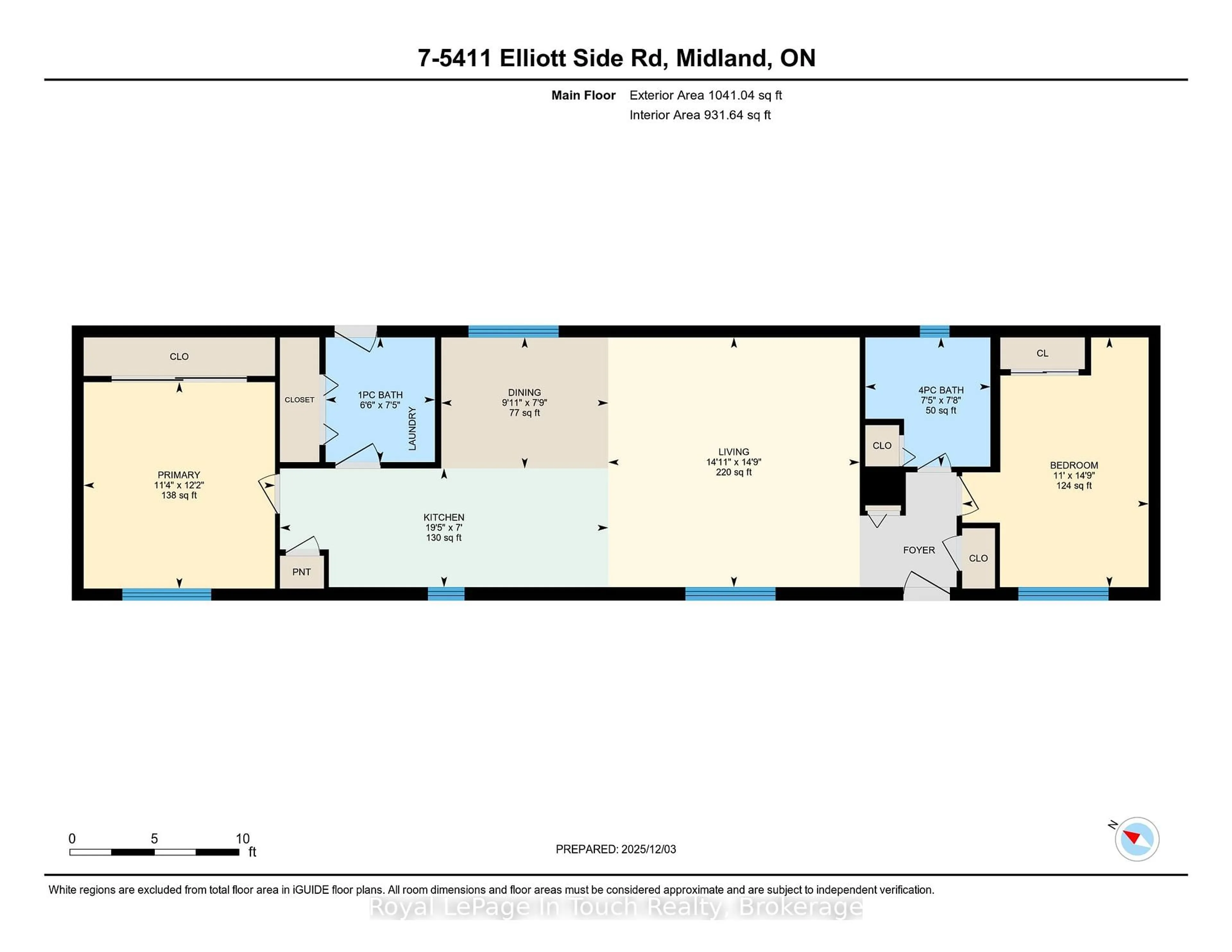 Floor plan for 5411 Elliott Sdrd #7, Tay Ontario L4R 4K3