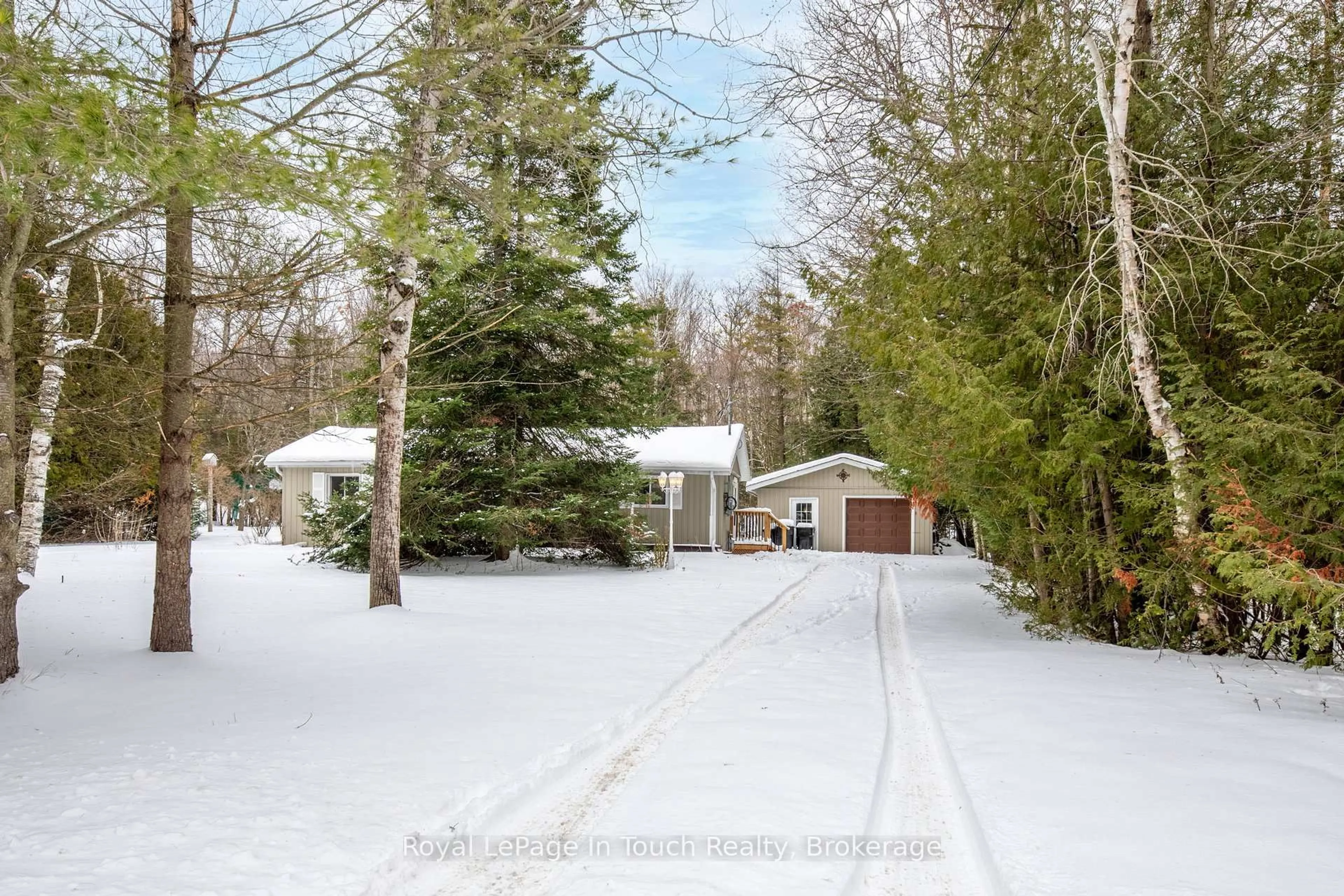 A pic from outside/outdoor area/front of a property/back of a property/a pic from drone, forest/trees view for 2198 Champlain Rd, Tiny Ontario L9M 0C4