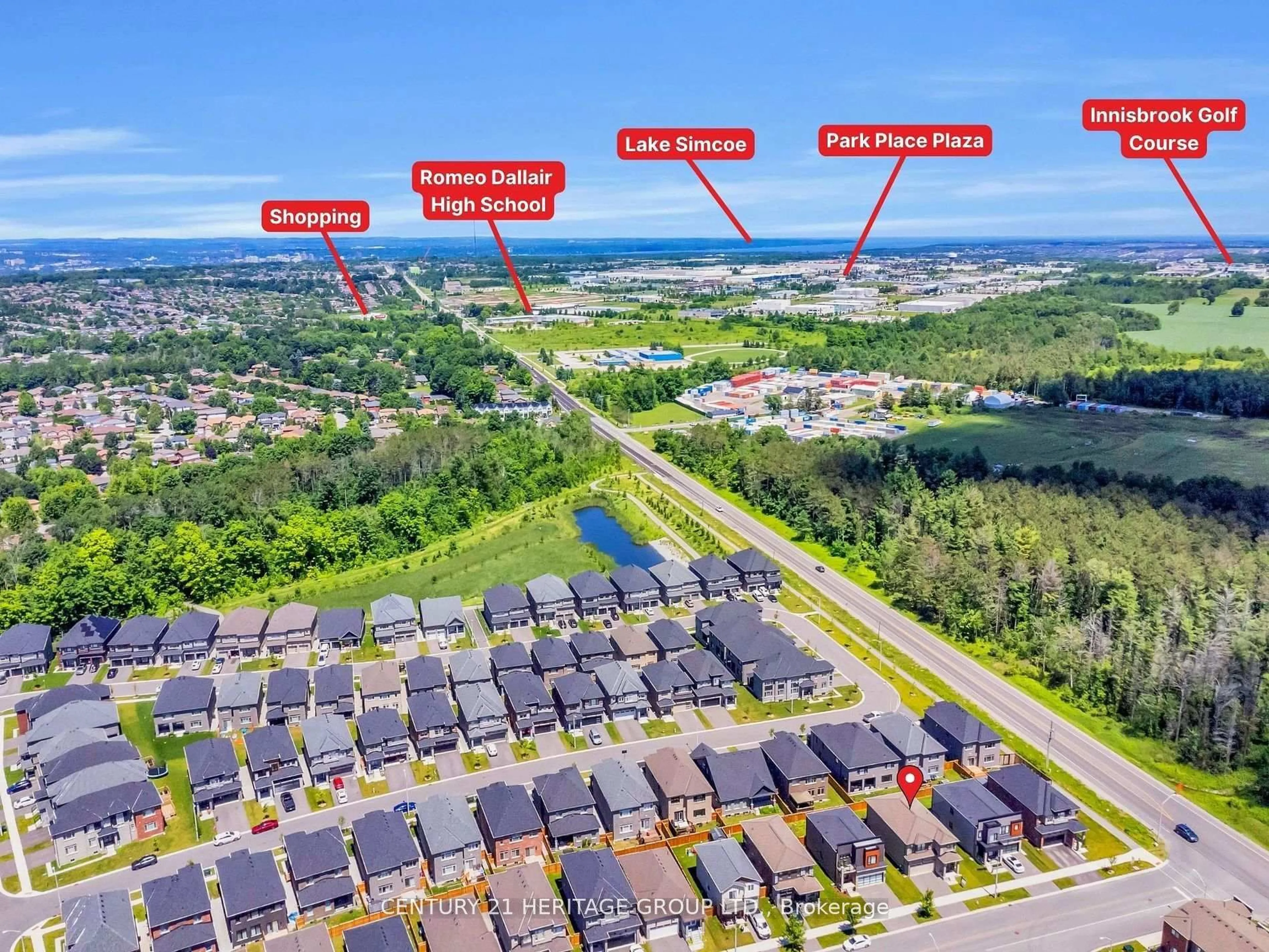 A pic from outside/outdoor area/front of a property/back of a property/a pic from drone, water/lake/river/ocean view for 13 Mabern St, Barrie Ontario L9J 0J1