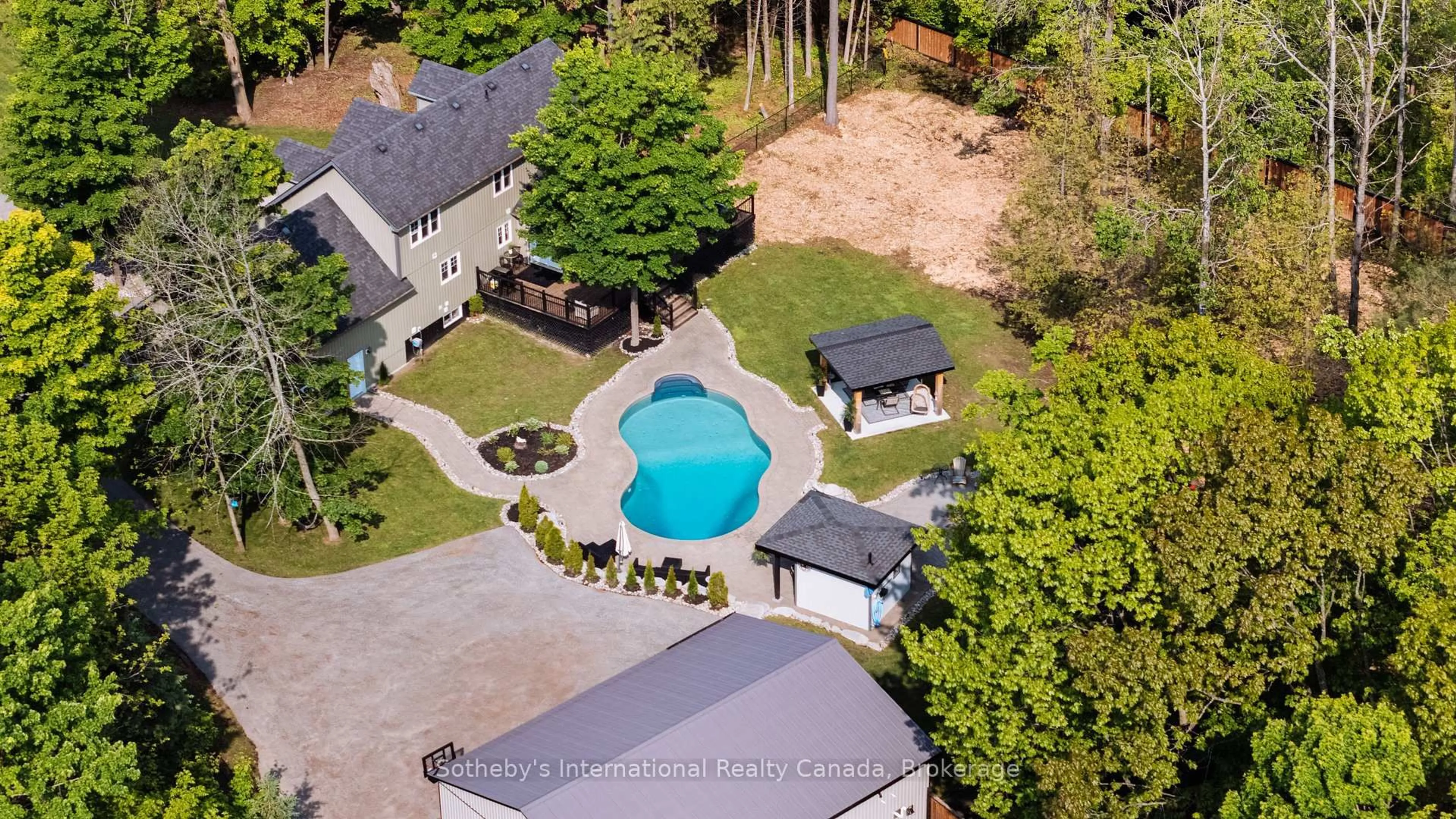A pic from outside/outdoor area/front of a property/back of a property/a pic from drone, water/lake/river/ocean view for 129 Bass Line, Oro-Medonte Ontario L3V 0J9