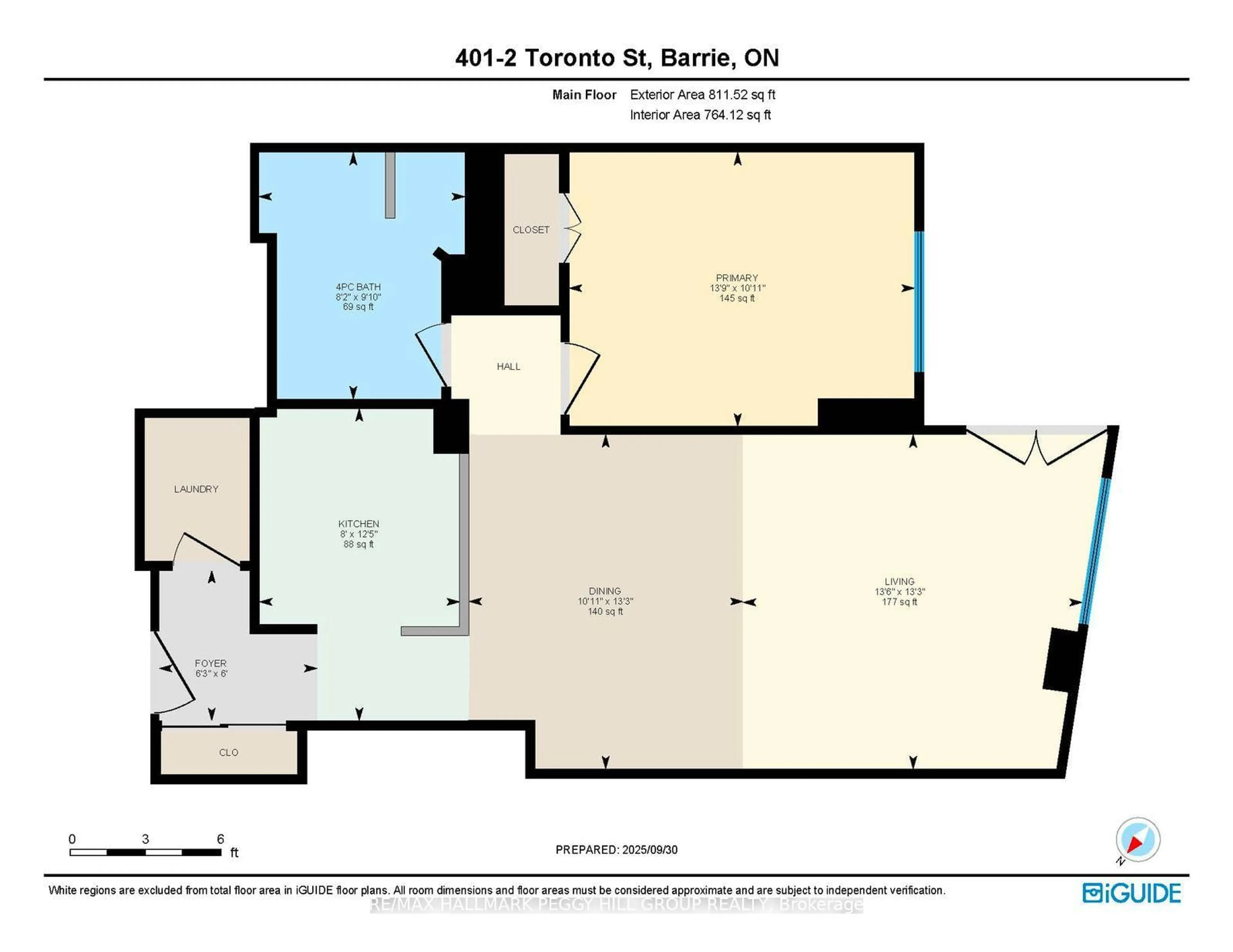Floor plan for 2 Toronto St #401, Barrie Ontario L4N 9R2