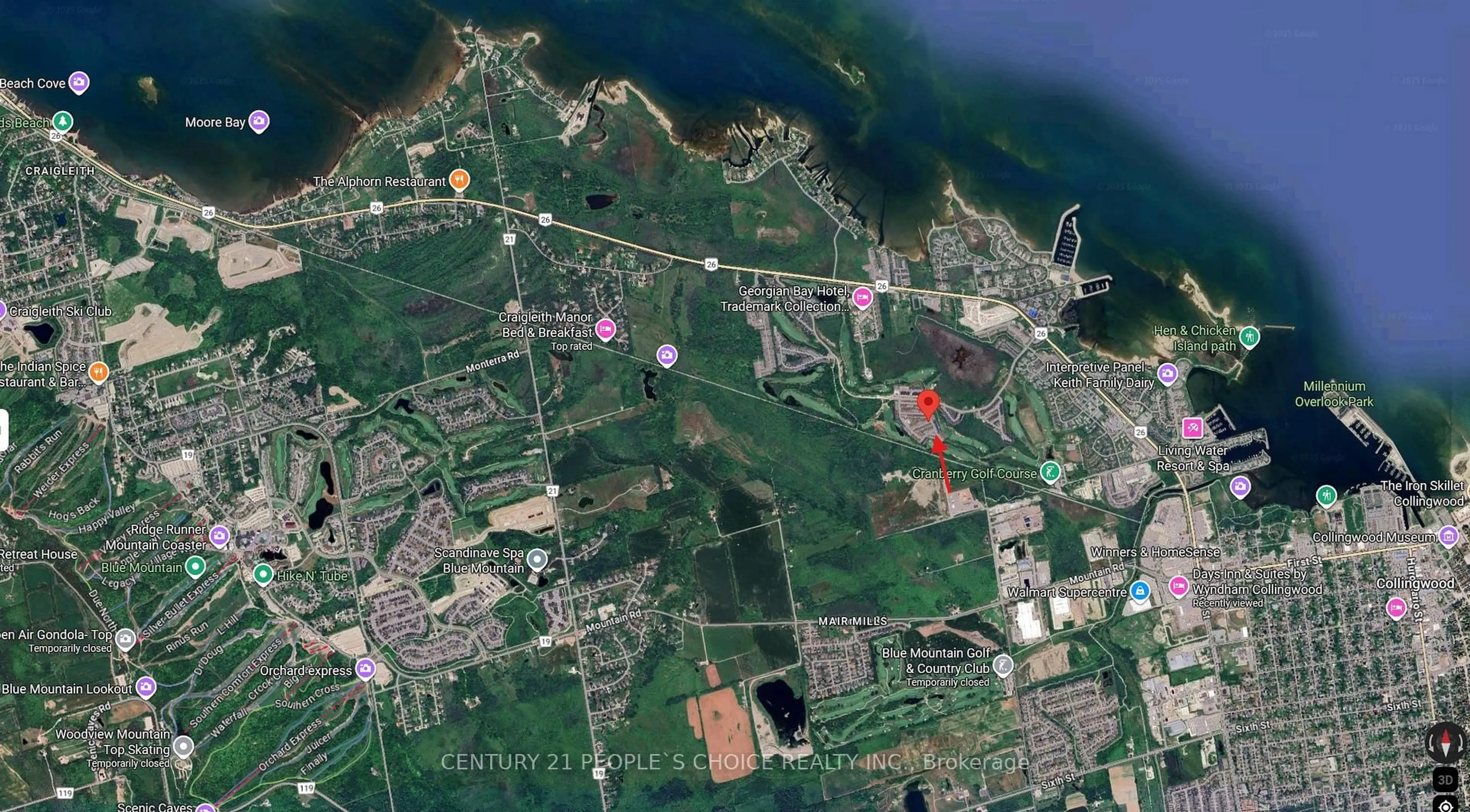 Picture of a map for 5 Gregory Ave, Collingwood Ontario L9Y 0Z5