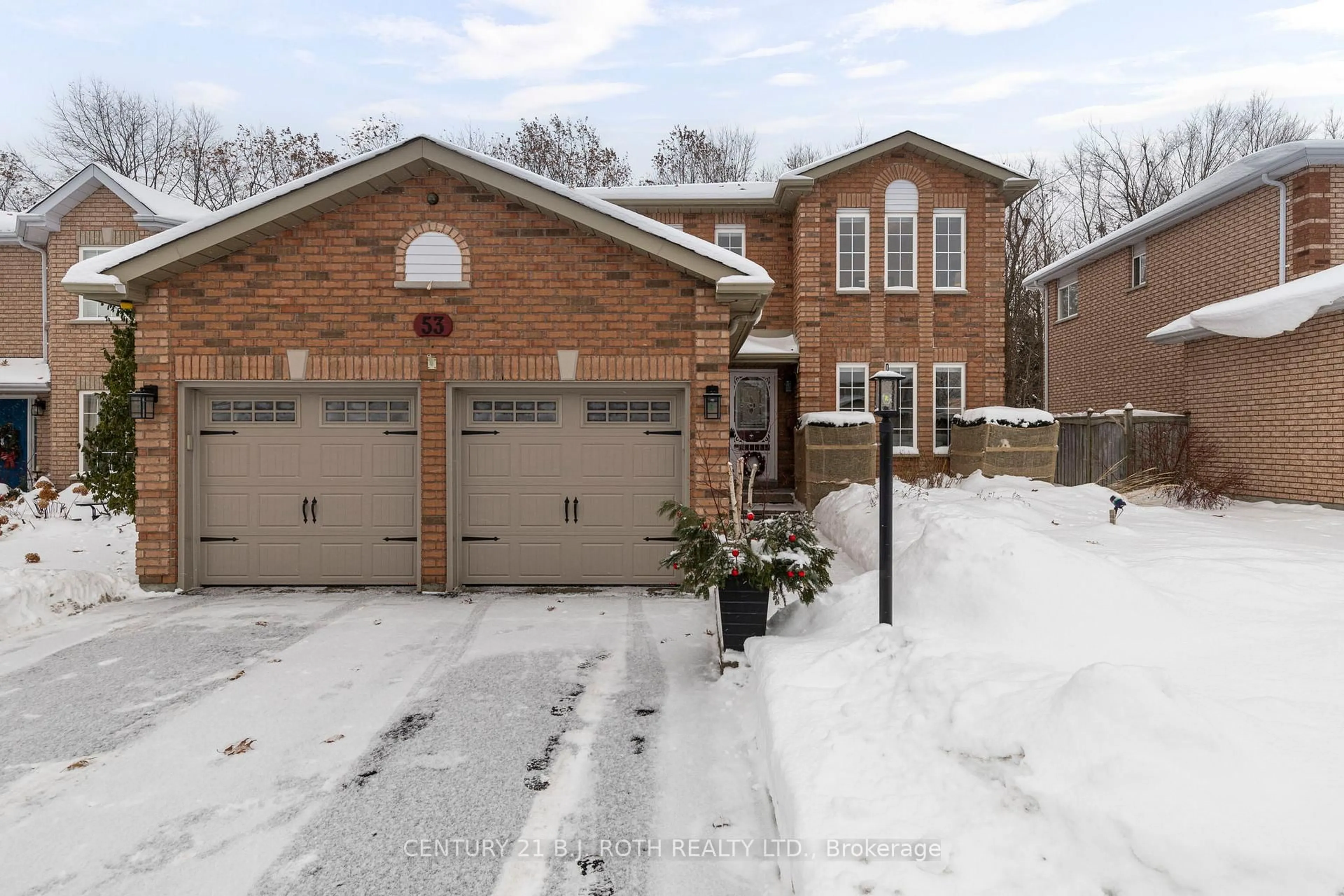 Home with brick exterior material, street for 53 BENSON Dr, Barrie Ontario L4N 7Y1