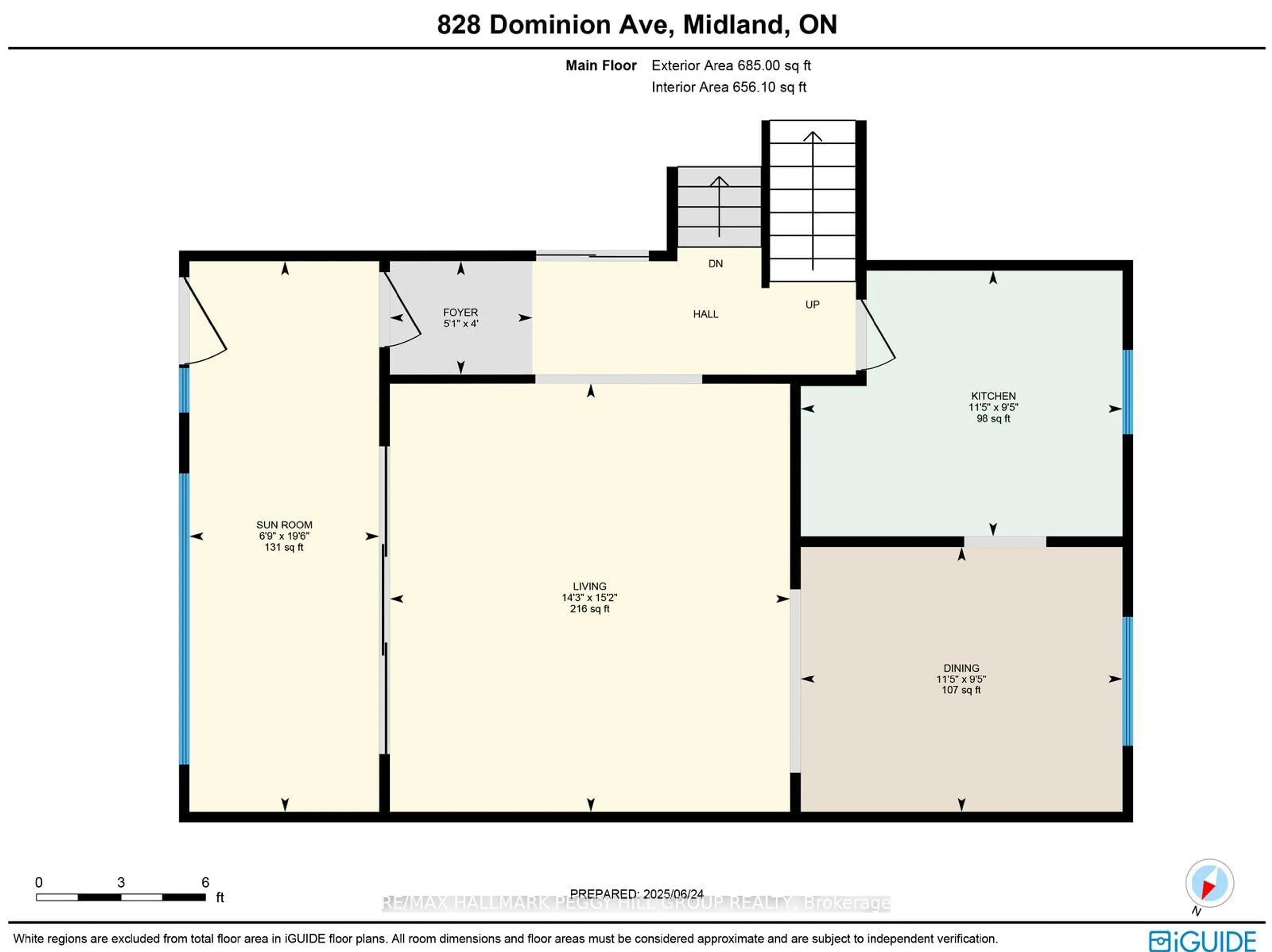 Floor plan for 828 Dominion Ave, Midland Ontario L4R 1S7