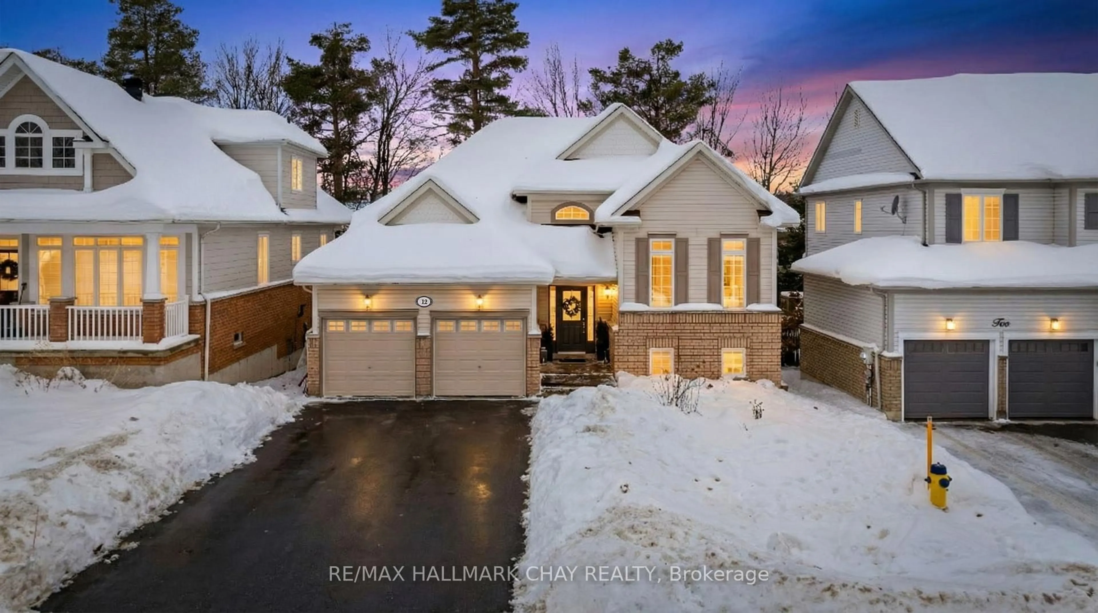 Home with brick exterior material, street for 12 Oakmont Ave, Oro-Medonte Ontario L0L 2L0