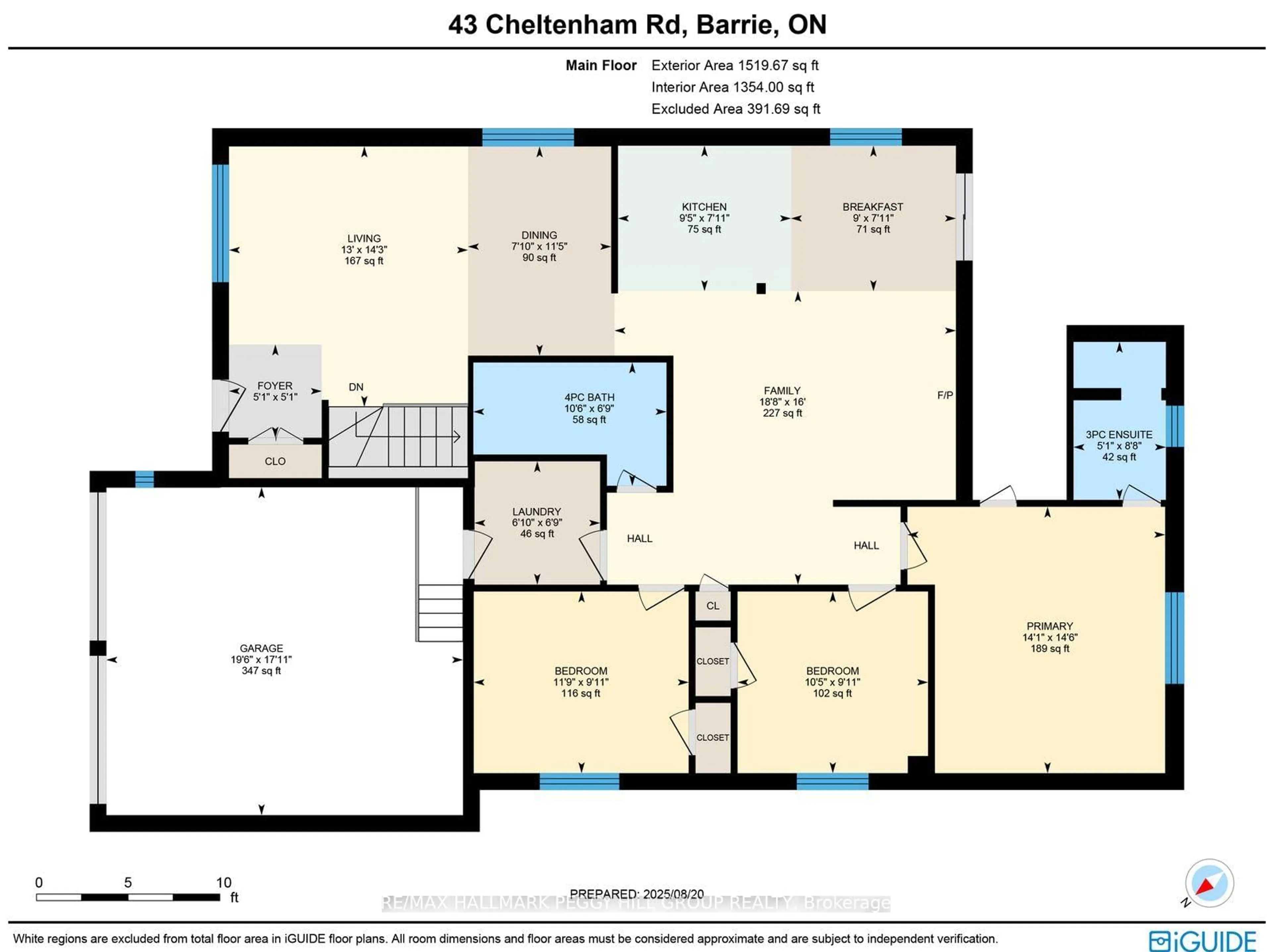 Floor plan for 43 Cheltenham Rd, Barrie Ontario L4M 6R8