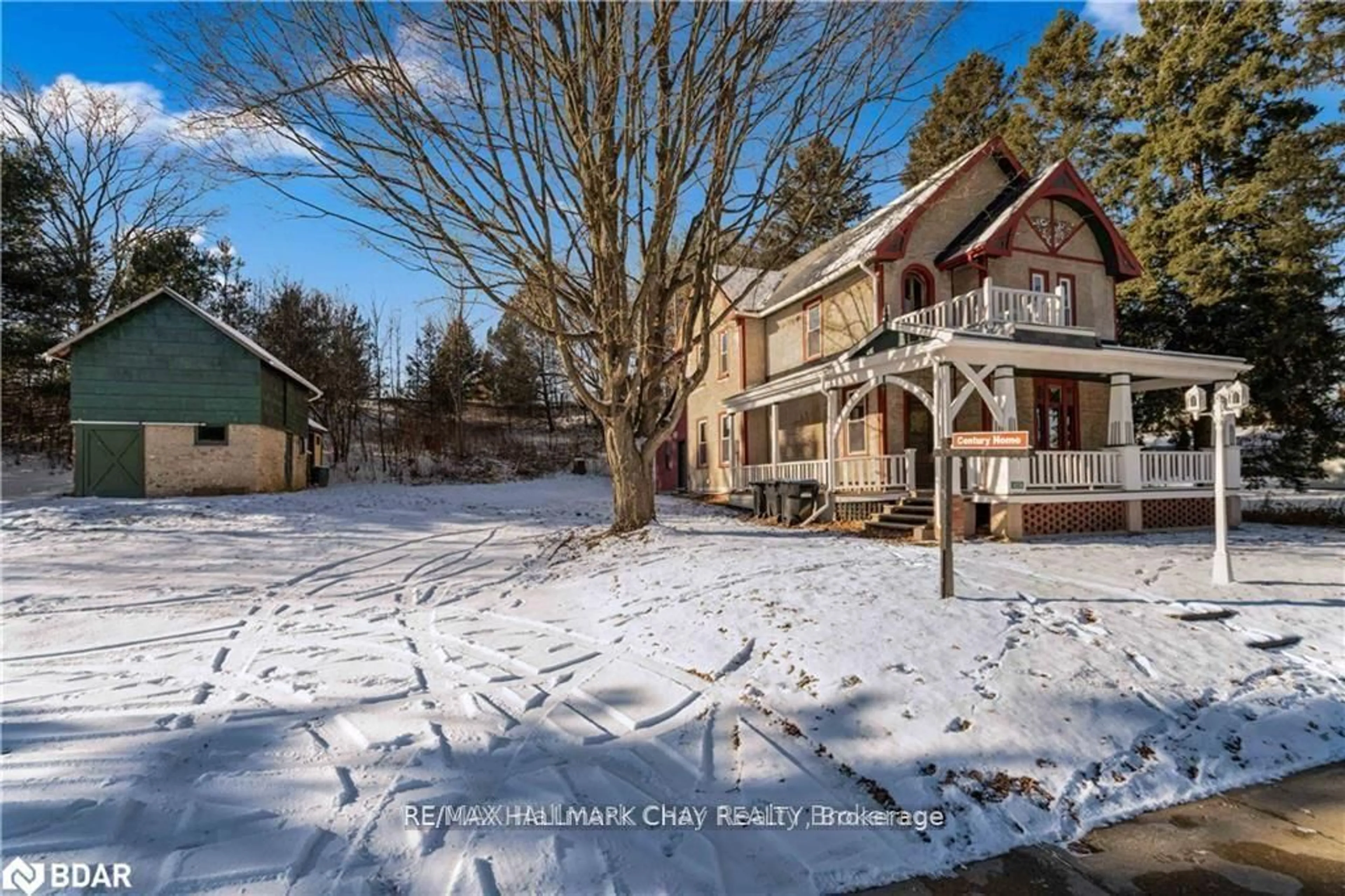 A pic from outside/outdoor area/front of a property/back of a property/a pic from drone, street for 4514 Penetanguishene Rd, Springwater Ontario L0L 1V0