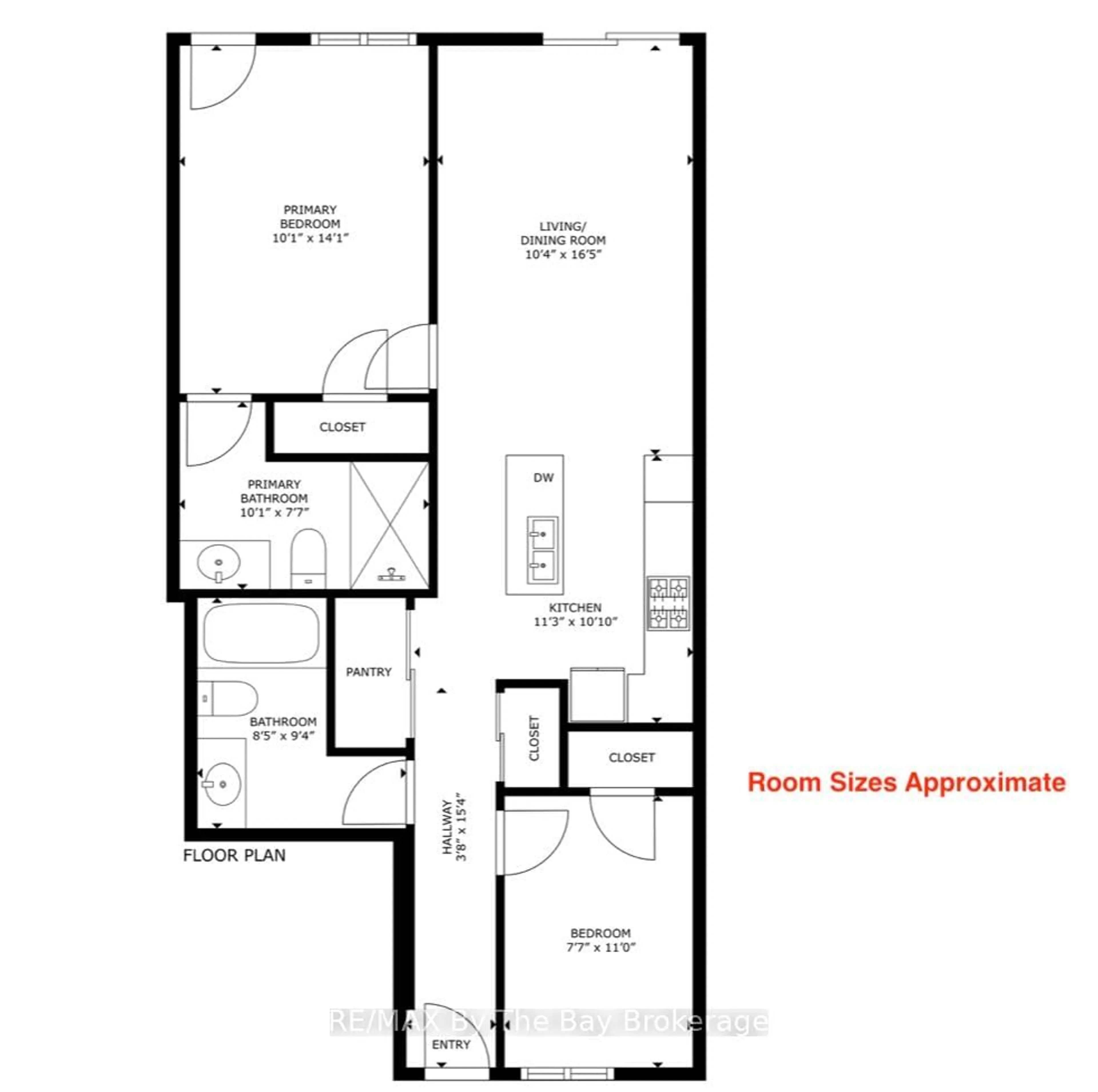 Floor plan for 17 Spooner Cres #205, Collingwood Ontario L9Y 1T3