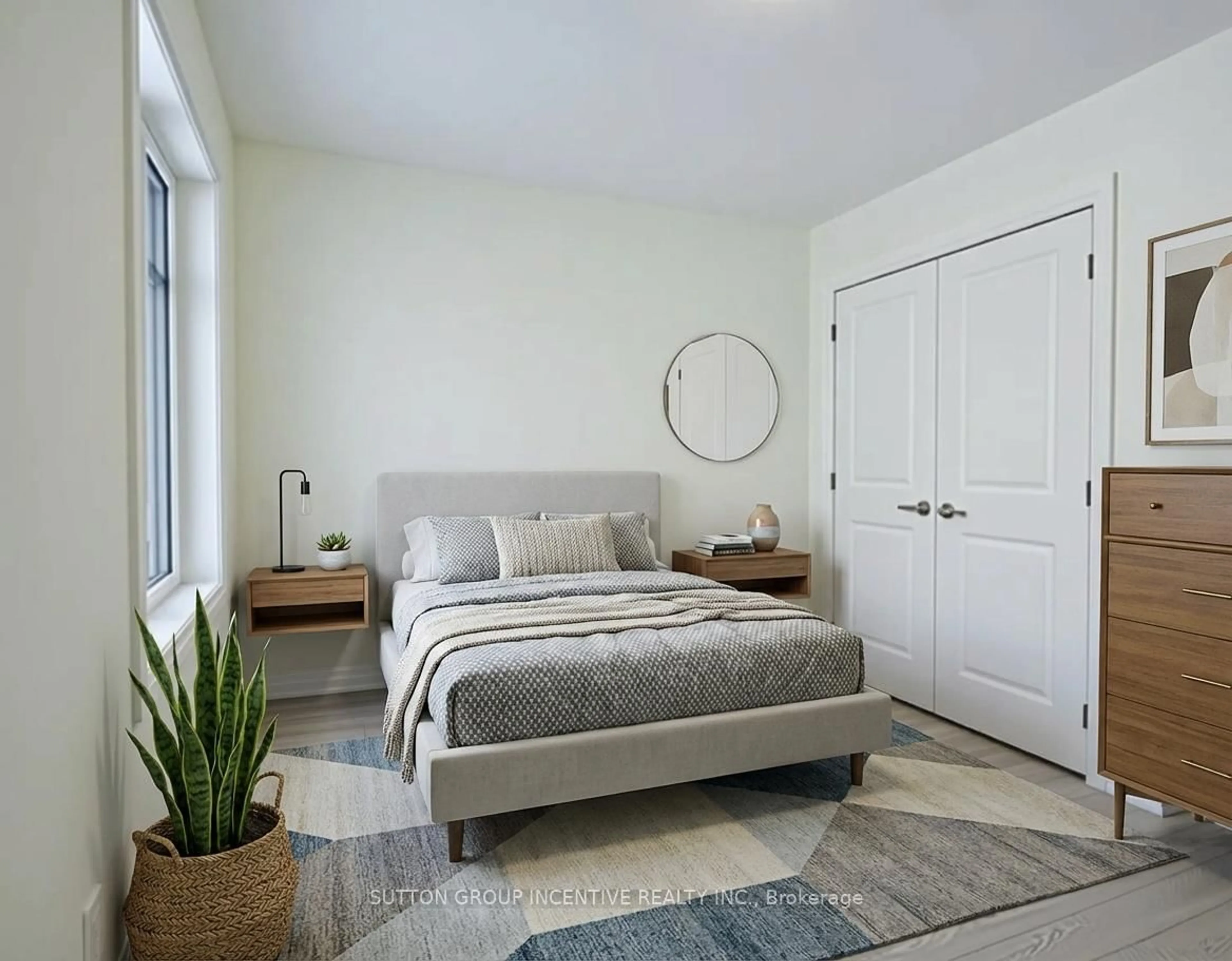 Bedroom with bed, unknown for 45 Harold Ave, Severn Ontario L0K 1E0