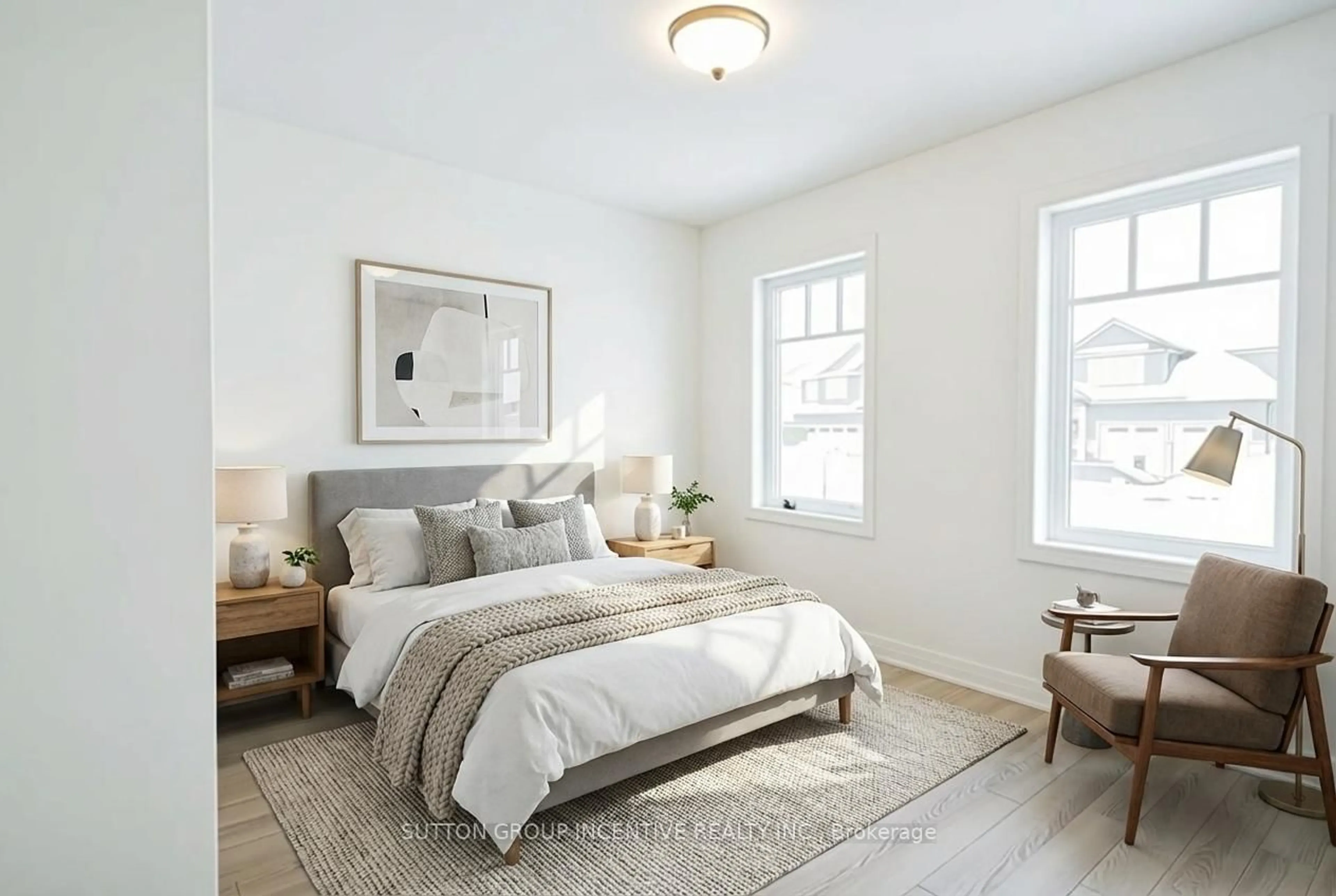 Bedroom with bed, unknown for 47 Harold Ave, Severn Ontario L0K 1E0