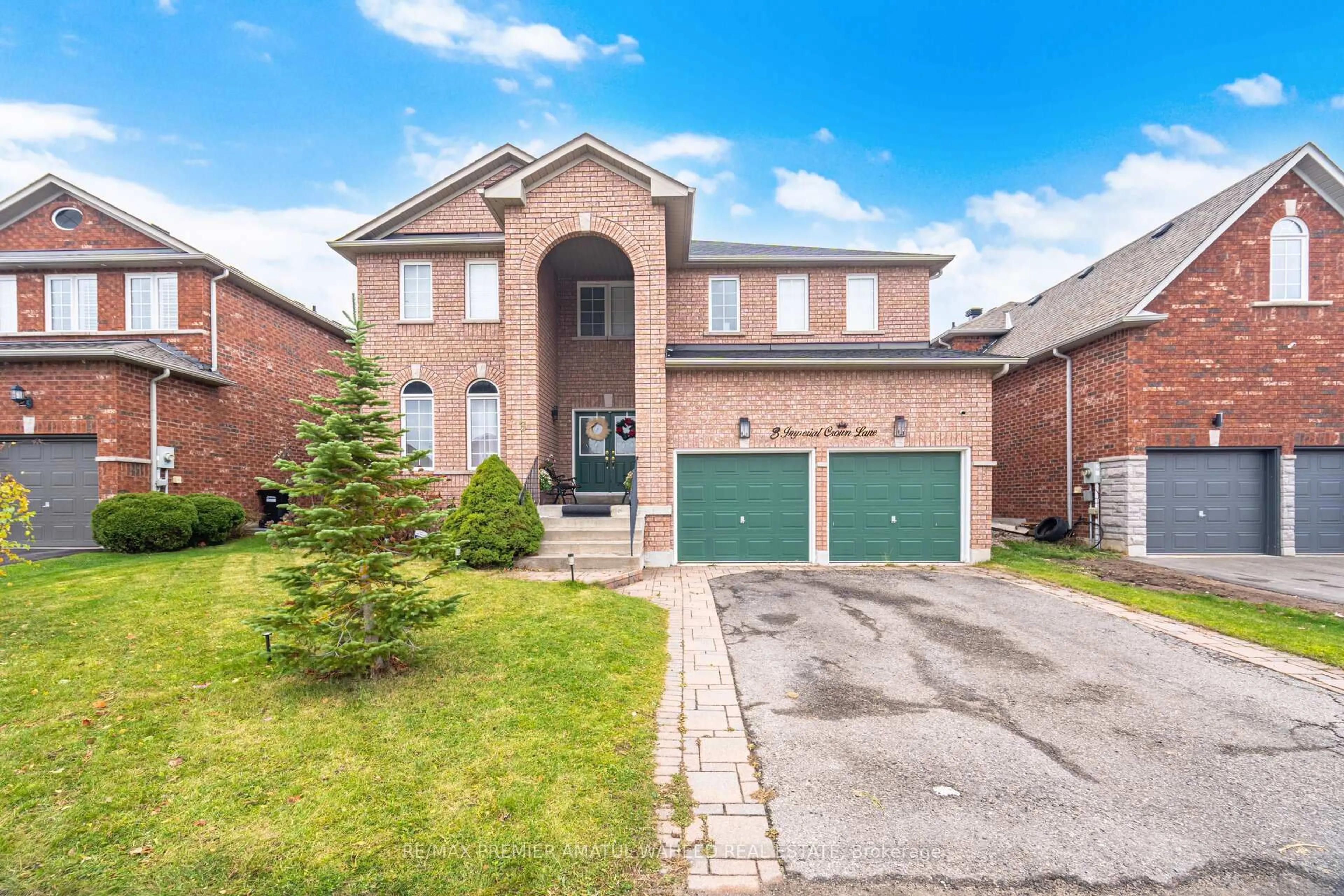 Home with brick exterior material, street for 3 Imperial Crown Lane, Barrie Ontario L4N 0T3