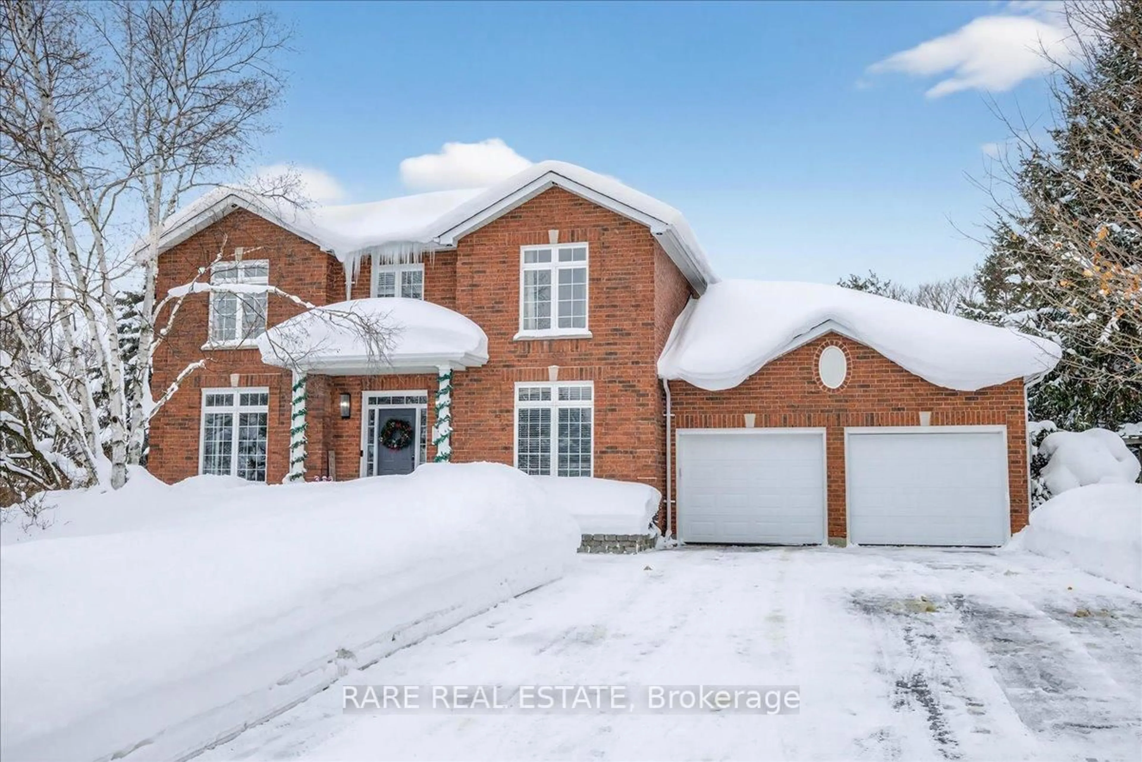 Home with brick exterior material, street for 2 Forest Hill Dr, Springwater Ontario L9X 0J4
