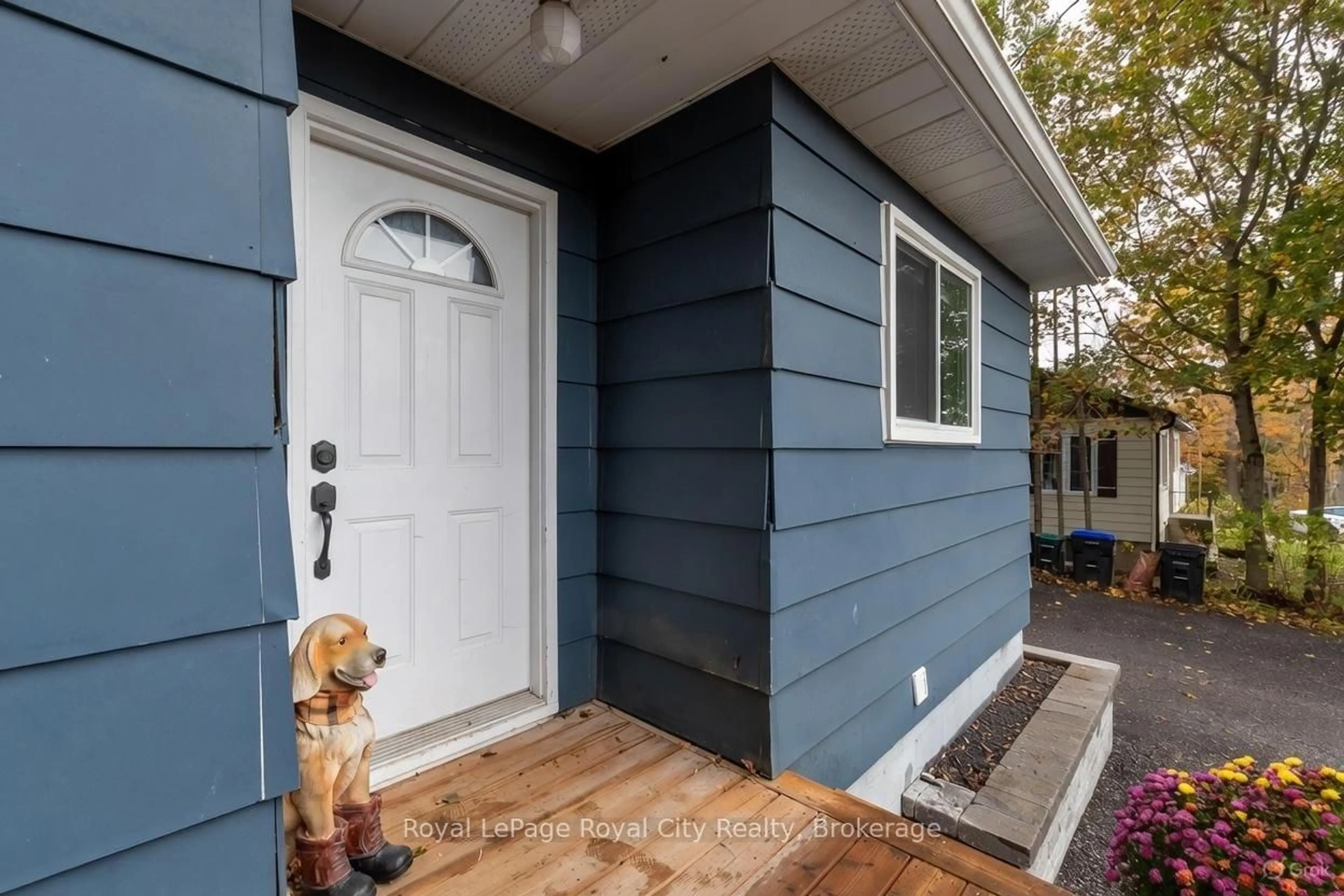 Home with vinyl exterior material, street for 3697 George Johnston Rd, Springwater Ontario L4M 4S4