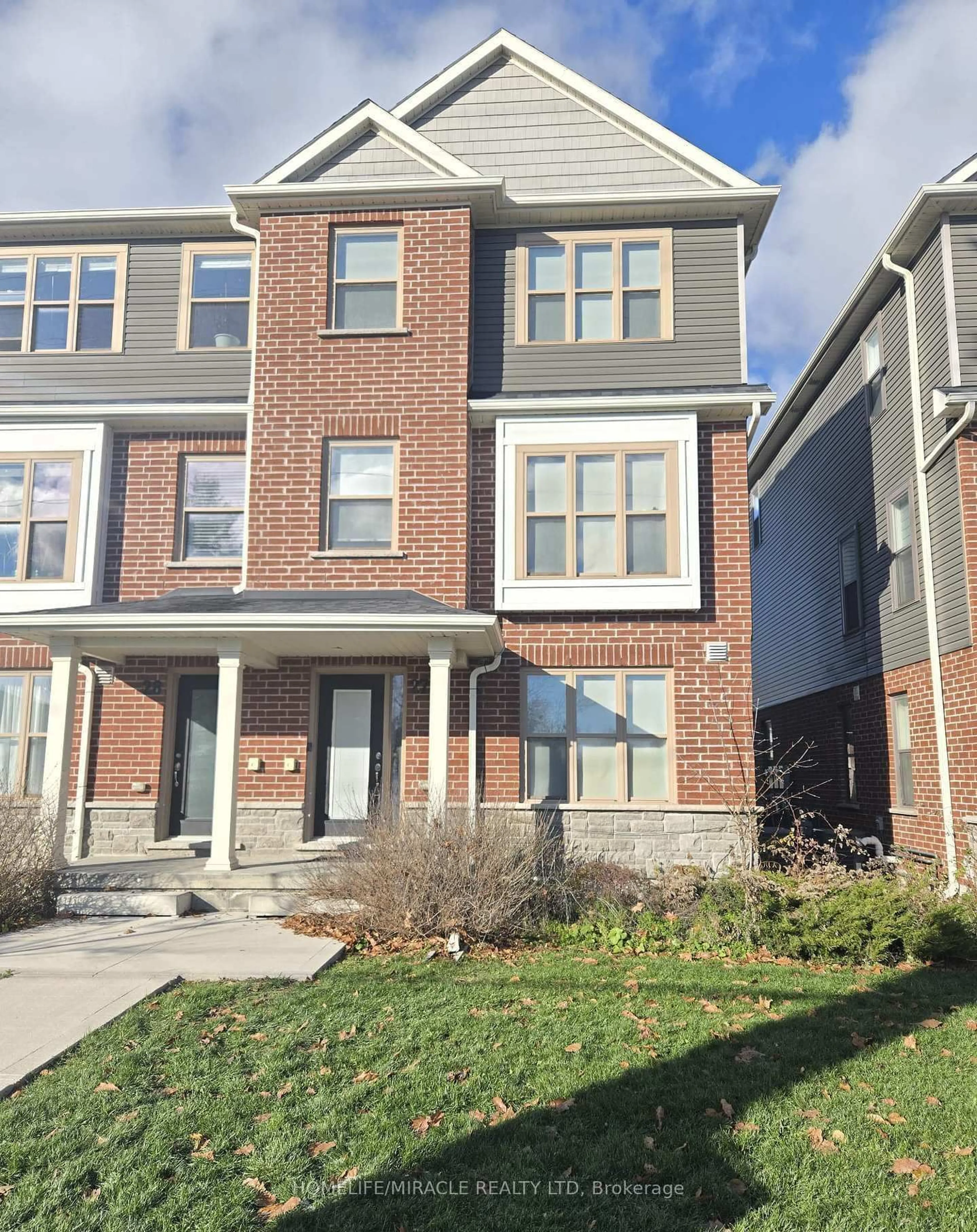 Home with brick exterior material, street for 1 Leggott Ave #27, Barrie Ontario L4M 0K7