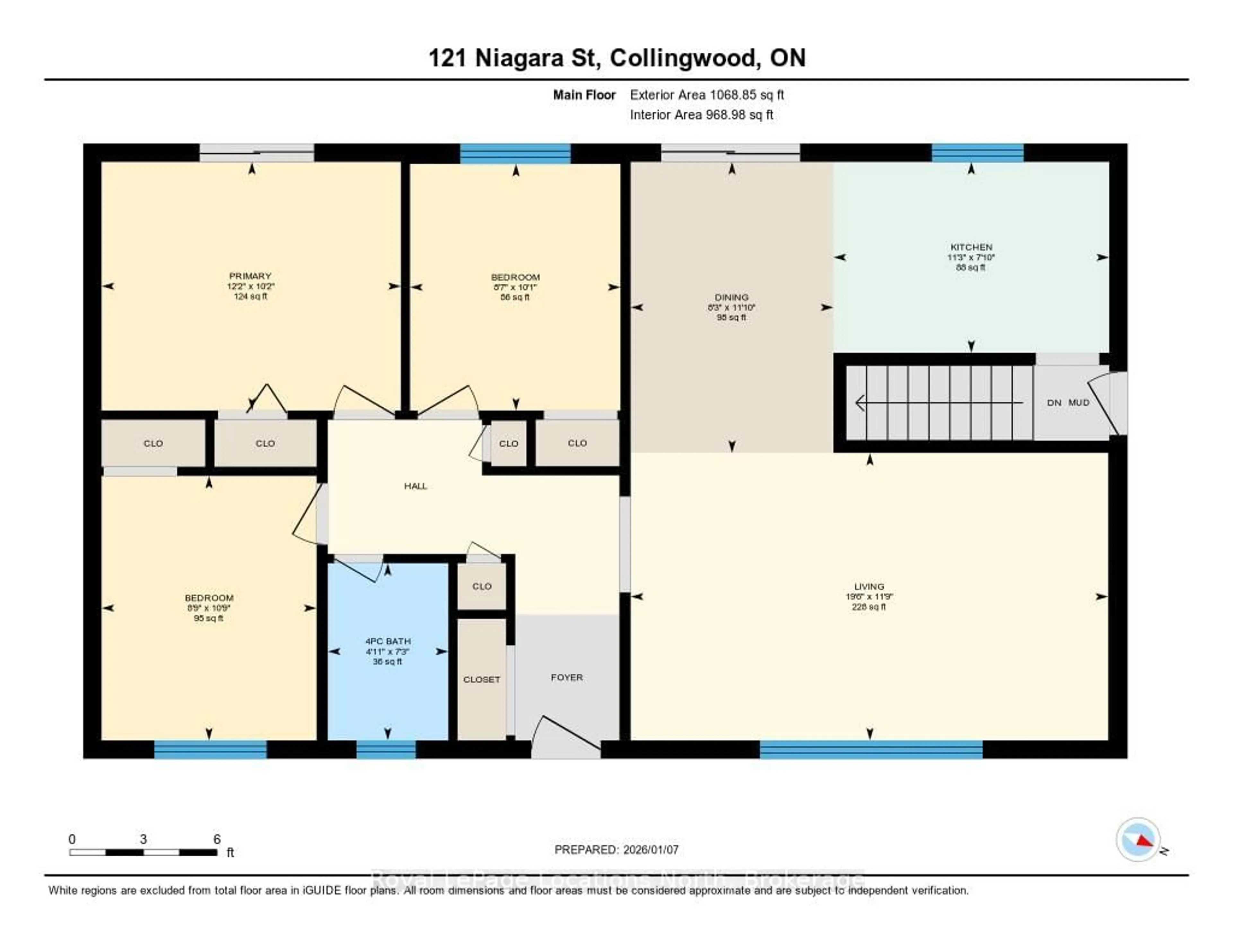 Floor plan for 121 Niagara St, Collingwood Ontario L9Y 3X7