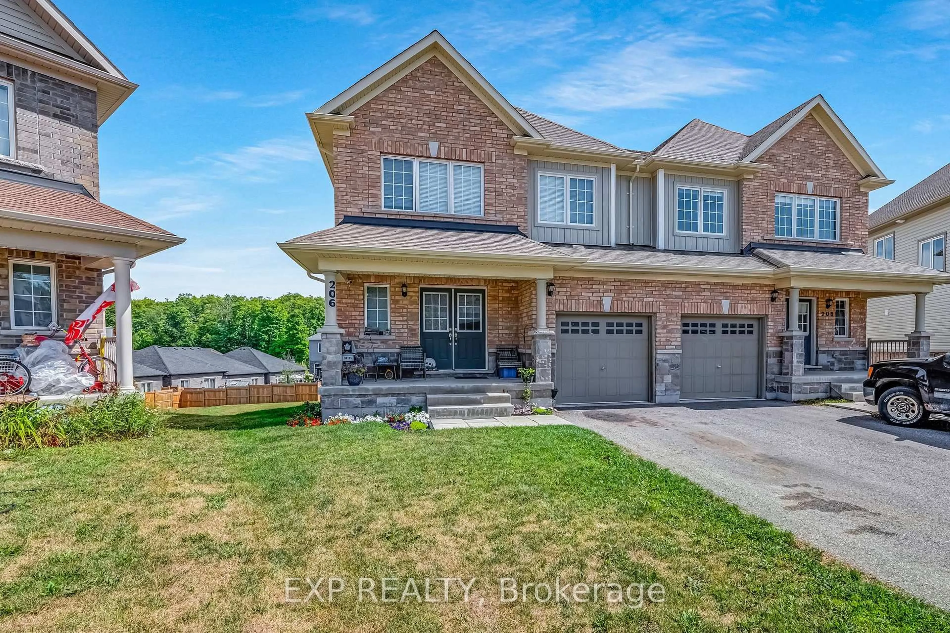 Home with brick exterior material, street for 206 Isabella Dr, Orillia Ontario L3V 8K7