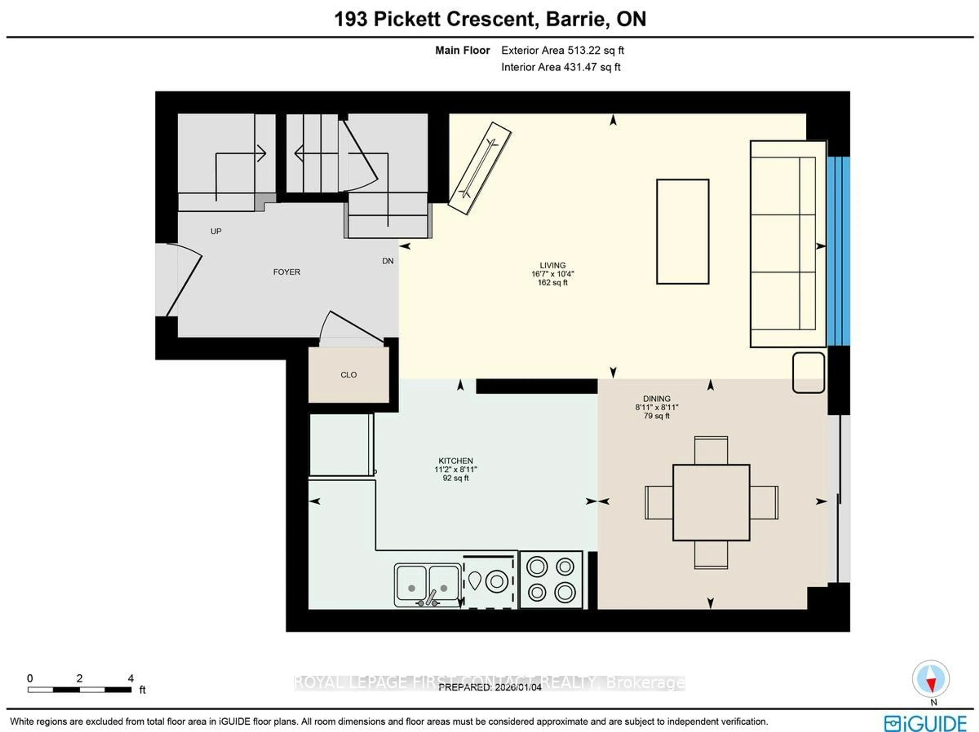 Floor plan for 193 Pickett Cres, Barrie Ontario L4N 8C2