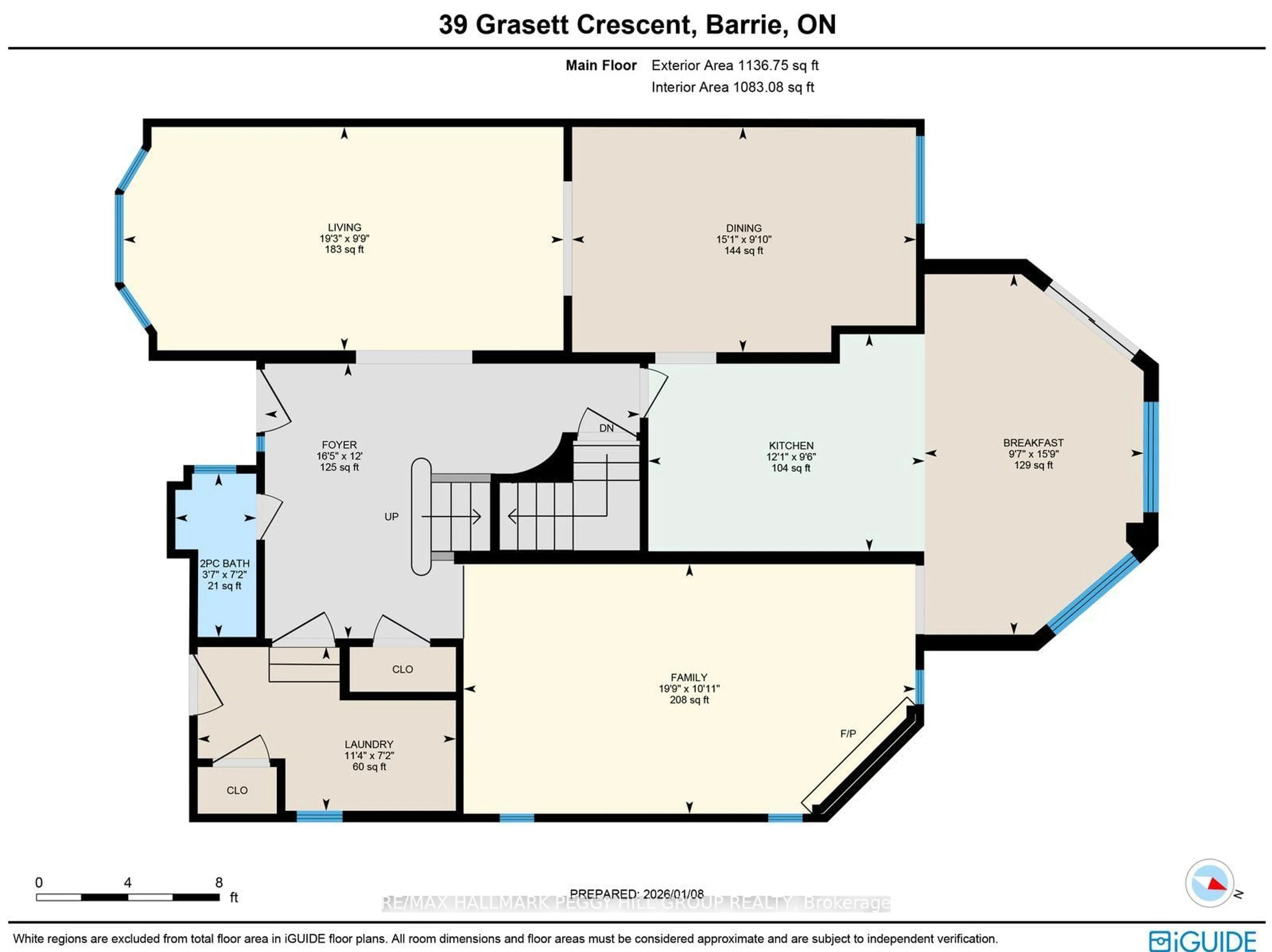 Floor plan for 39 Grasett Cres, Barrie Ontario L4N 6Z8