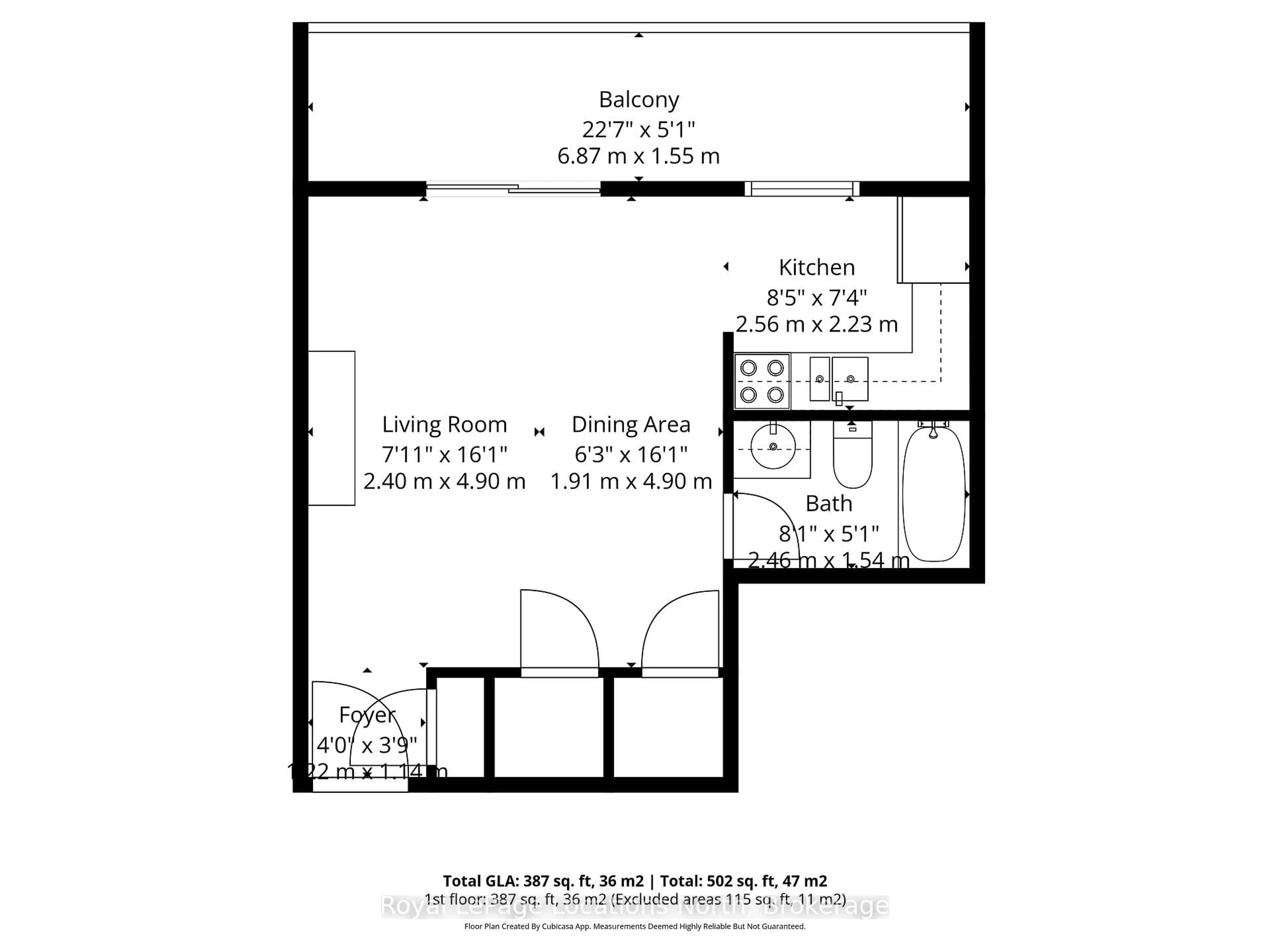 Floor plan for 460 Ontario St #405, Collingwood Ontario L9Y 4E5